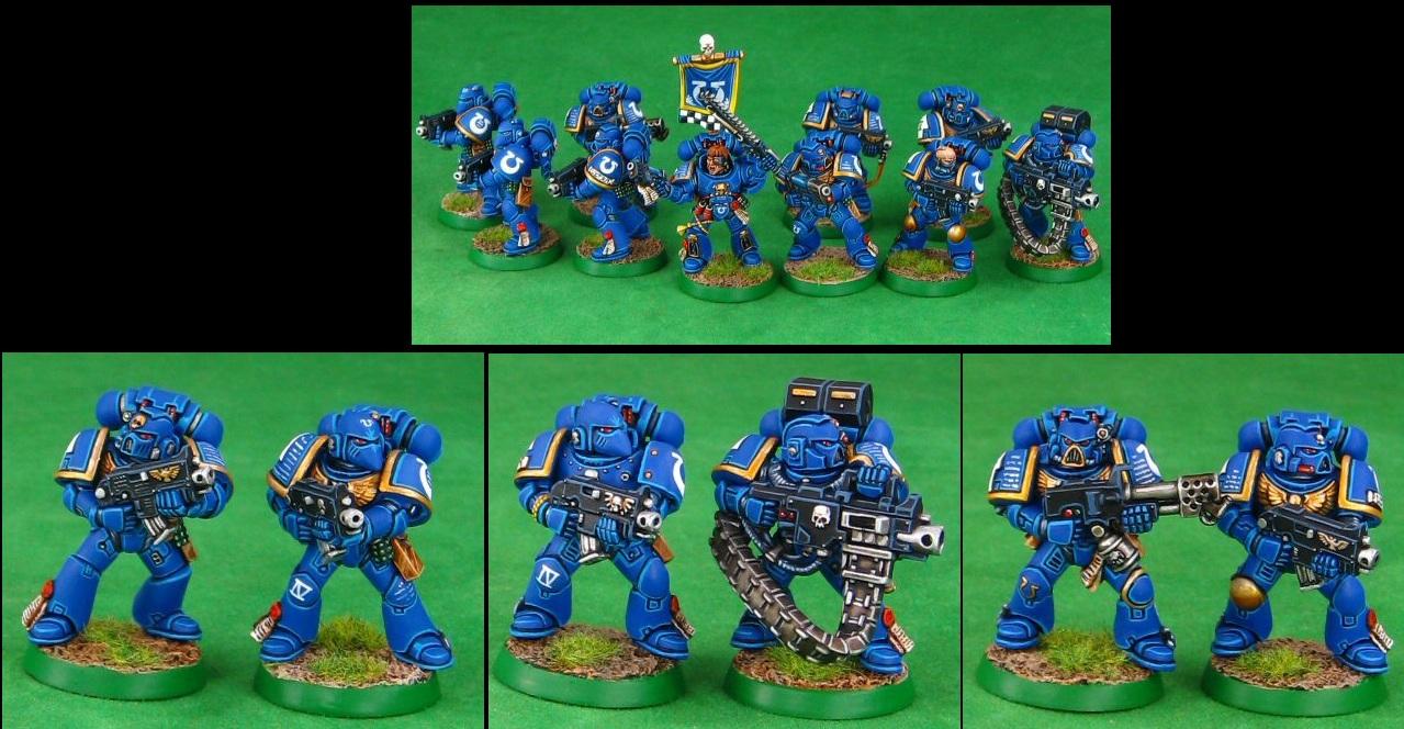 Space Marines, Ultramarine Tactical Squad, Ultramarines, Warhammer 40,000