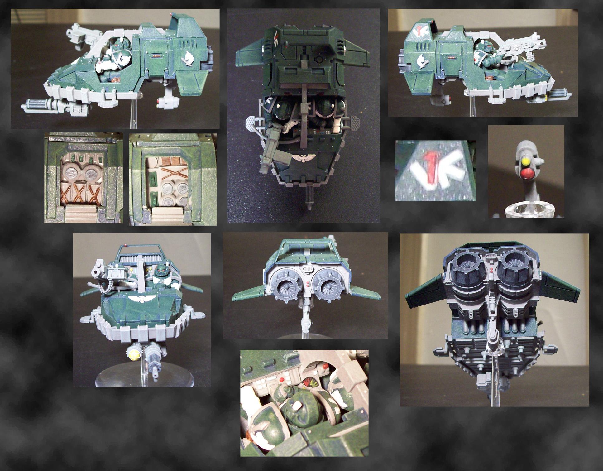 Chapter, Dark Angels, Land Speeder, One, Ravenwing, Silverwing, Space, Space Marines, Squad, Warhammer 40,000, Warhammer Fantasy