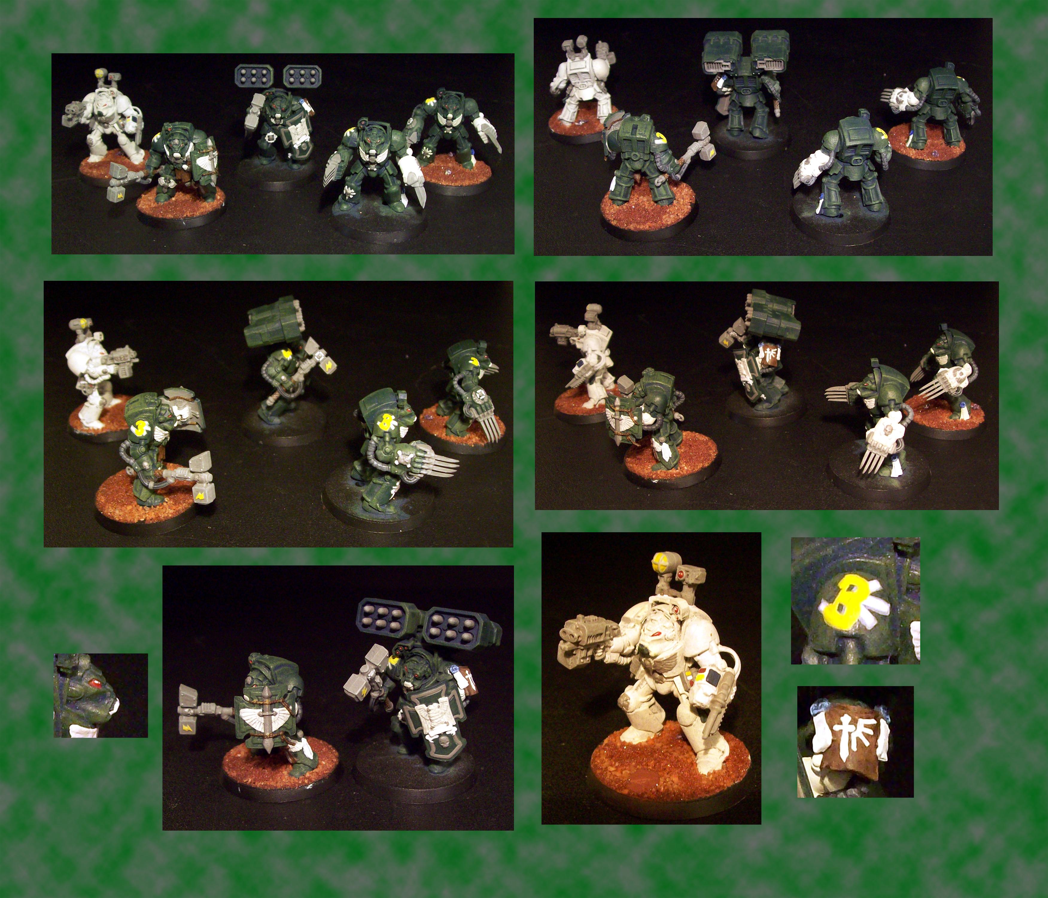 Chapter, Dark Angels, Deathwing, Silverwing, Space, Space Marines, Squad 3, Termies, Terminator Armor, Warhammer 40,000, Warhammer Fantasy