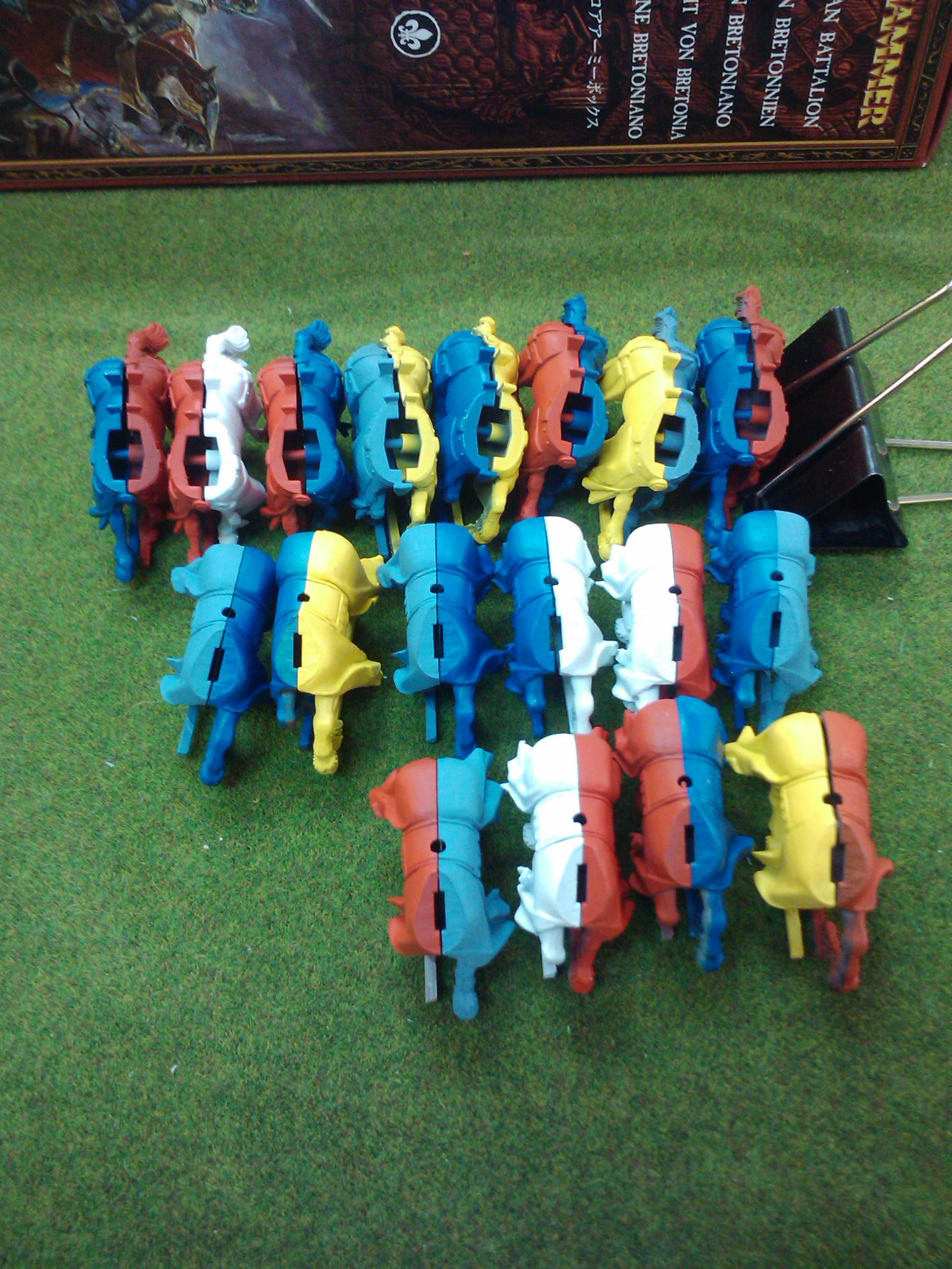 Archers, Bretonnians, Build, Grail, Hobby, Knights, Men At Arms, Painting, Peasant, Pegasus, Warhammer Fantasy, Wf