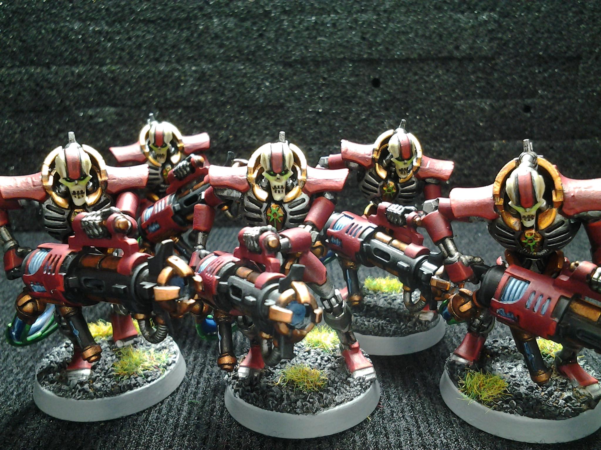 Bone Necron, Gold Necron, Necron Immortal, Red Necron, Tesla Immortal