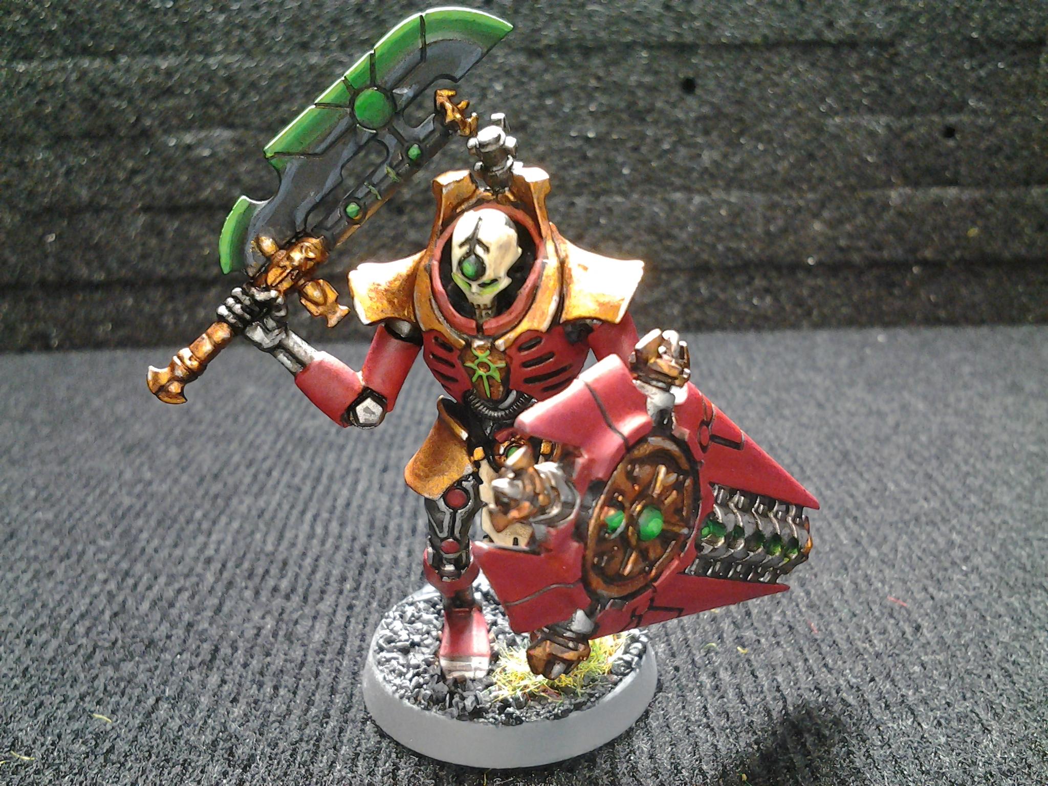 Bone Necron, Dispersion Shield, Gold Necron, Lychguard, Necrons, Red Necron