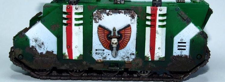 Dark Angels, Rhino, Weathered