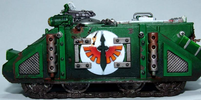 Dark Angels, Rhino, Weathered