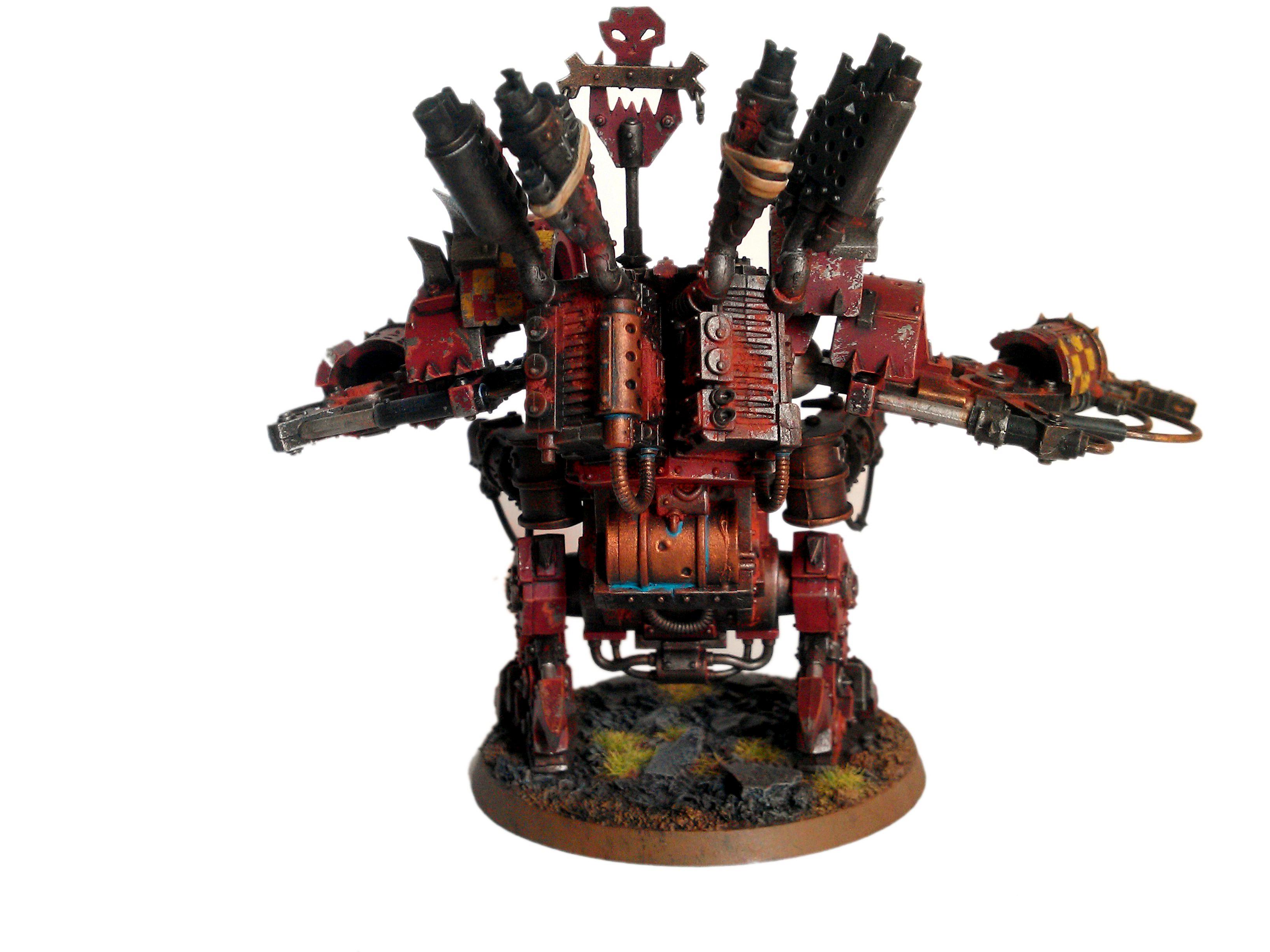 Deff, Dreadnought, Orks, Red, Rust, Soot, Weathered