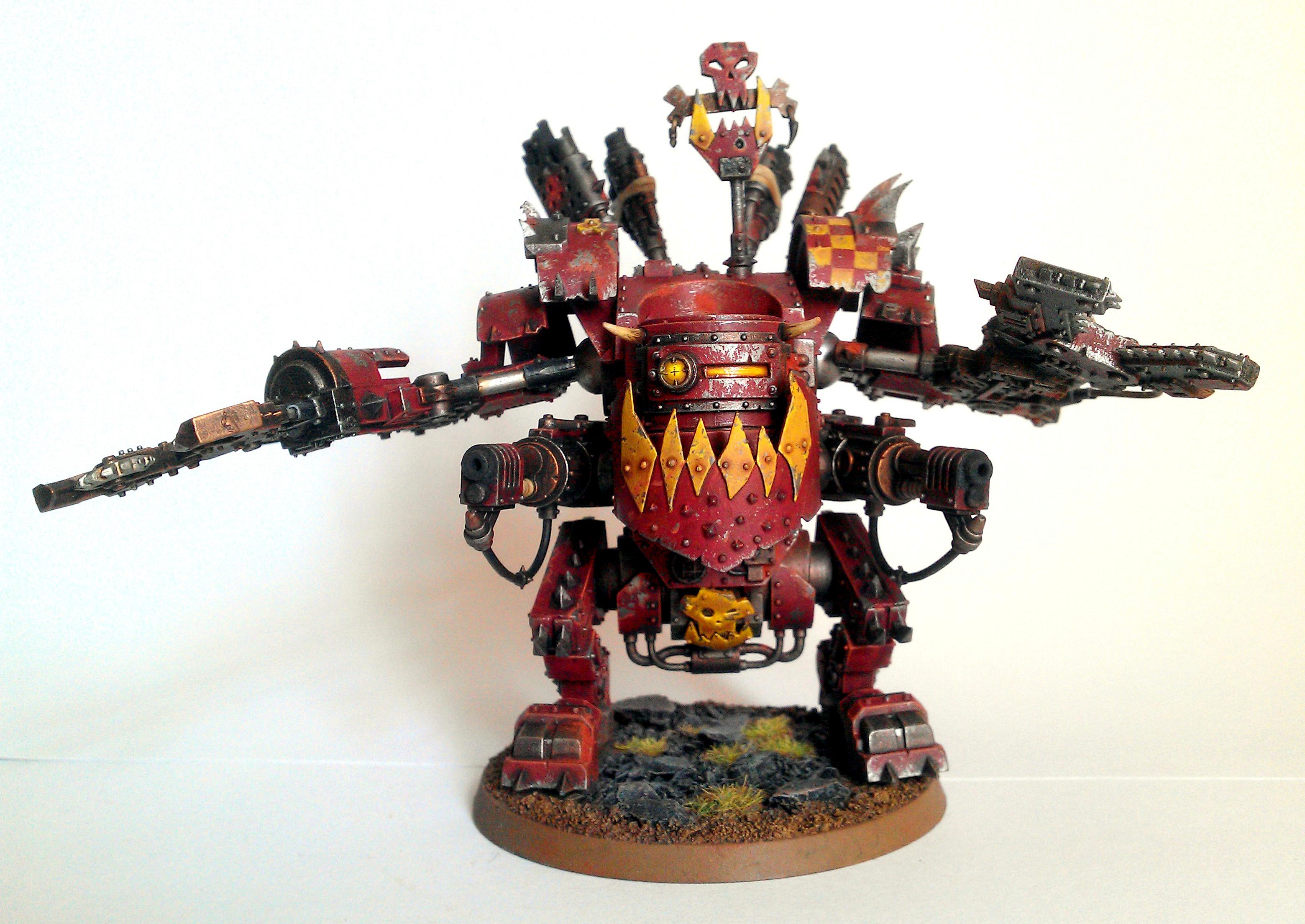 Deff, Dreadnought, Orks, Red, Rust, Soot, Weathered