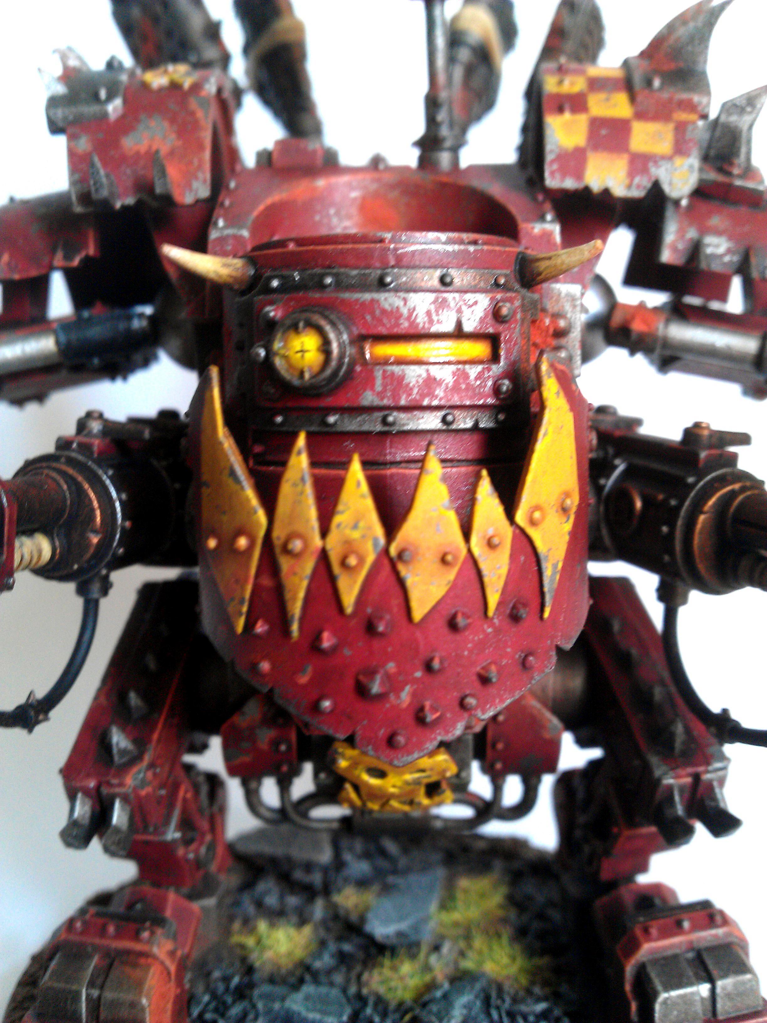 Deff, Dreadnought, Orks, Red, Rust, Soot, Weathered