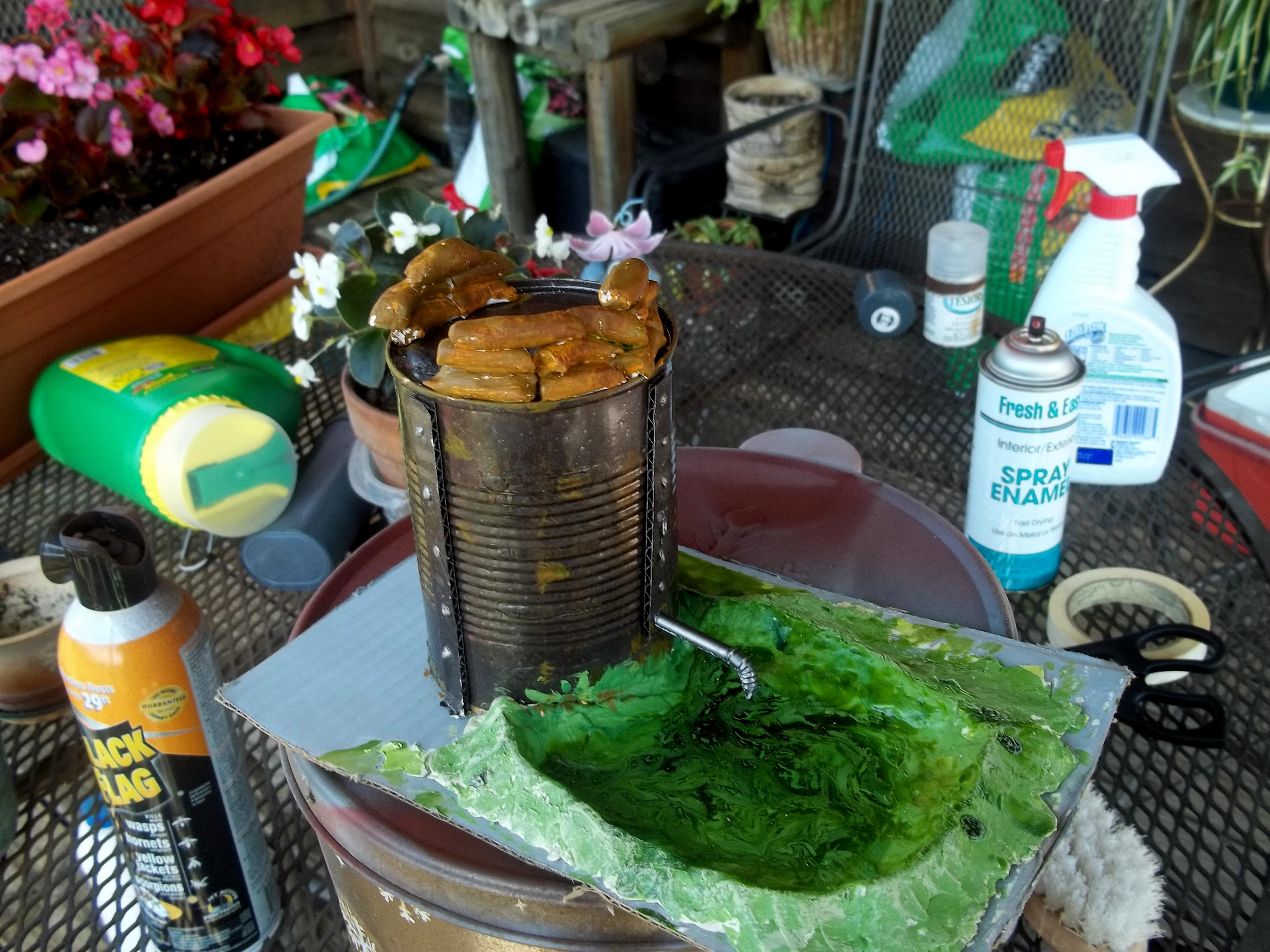 side shot of sludge pit