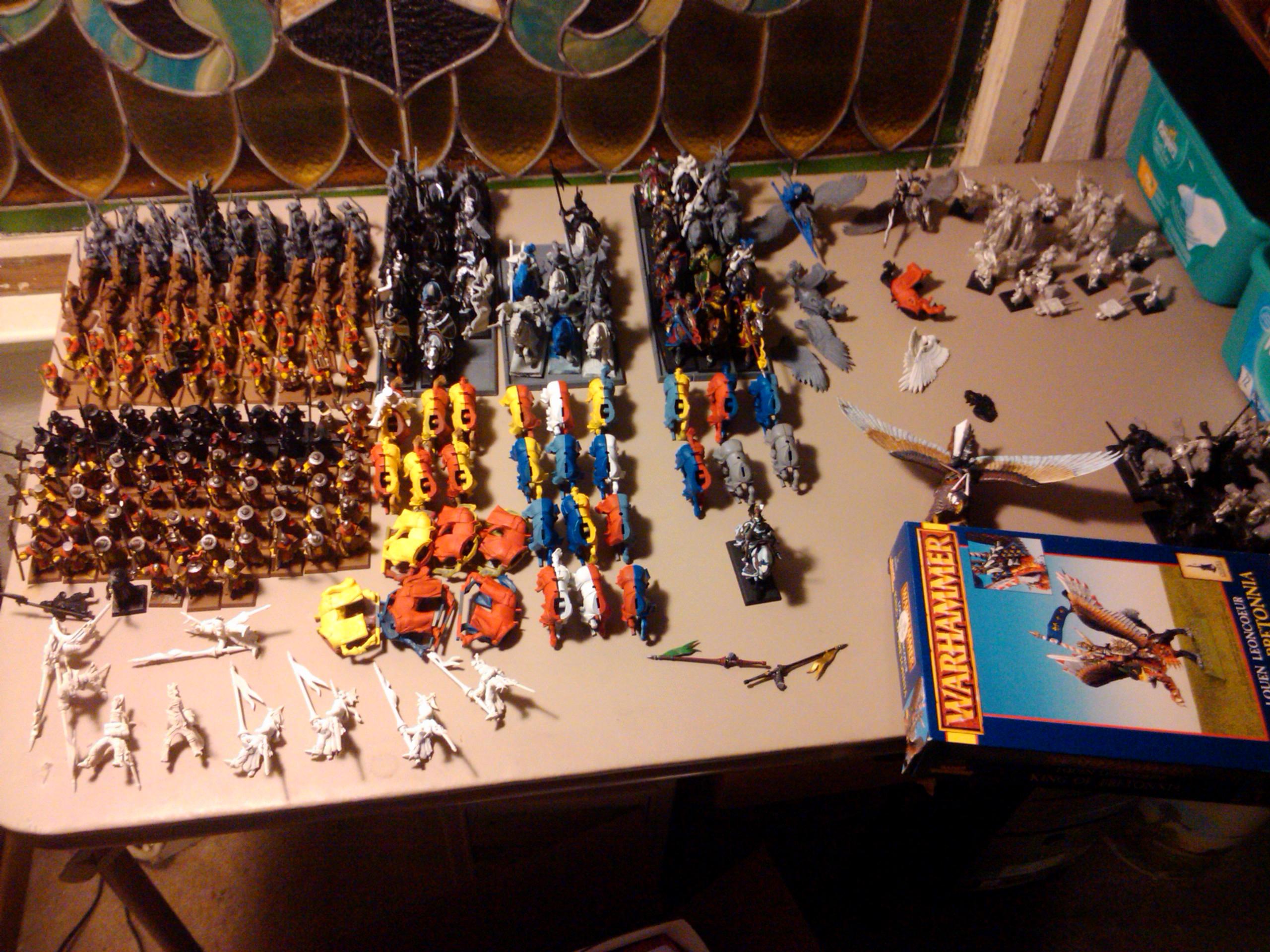 Archers, Bretonnians, Build, Grail, Hobby, Knights, Men At Arms, Painting, Peasant, Pegasus, Warhammer Fantasy, Wf