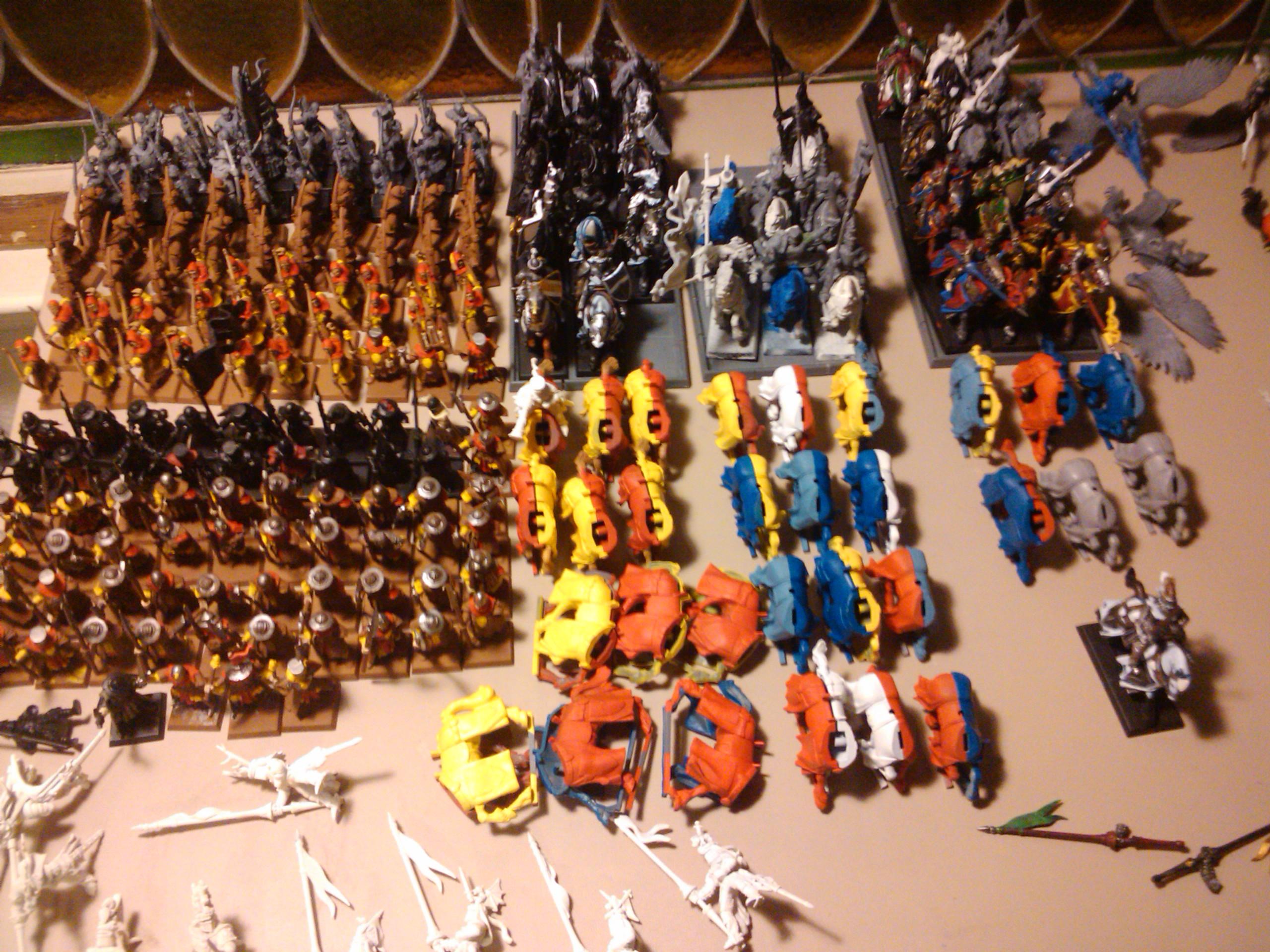 Archers, Bretonnians, Build, Grail, Hobby, Knights, Men At Arms, Painting, Peasant, Pegasus, Warhammer Fantasy, Wf
