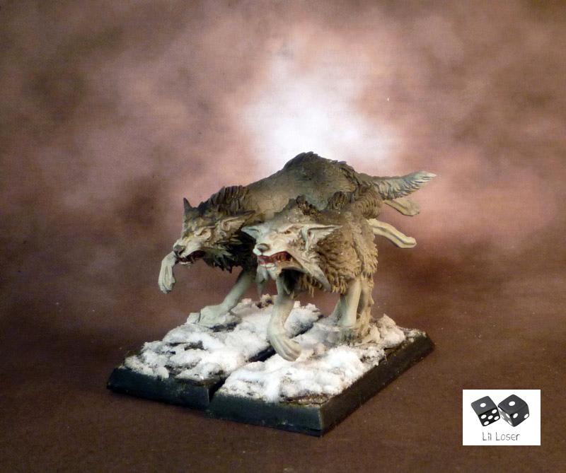 Dark Elves, Fenrisian Wolves, Painted, Snow, Space Wolves, Winter