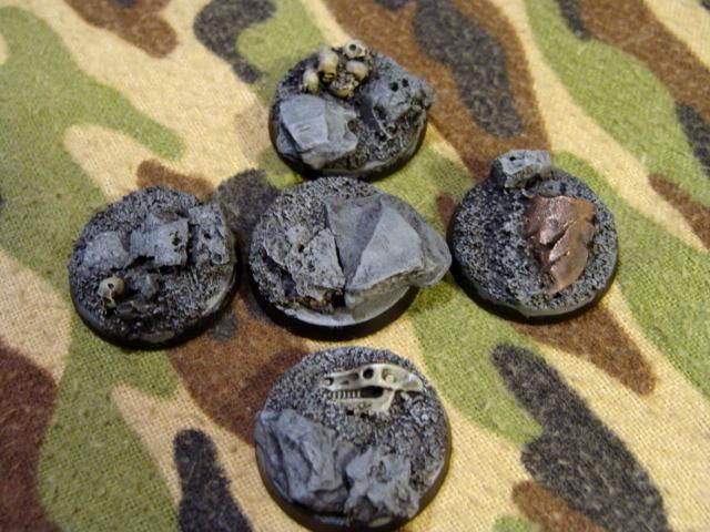 These bases will be covered in clear resin to look like ice for the valhallans