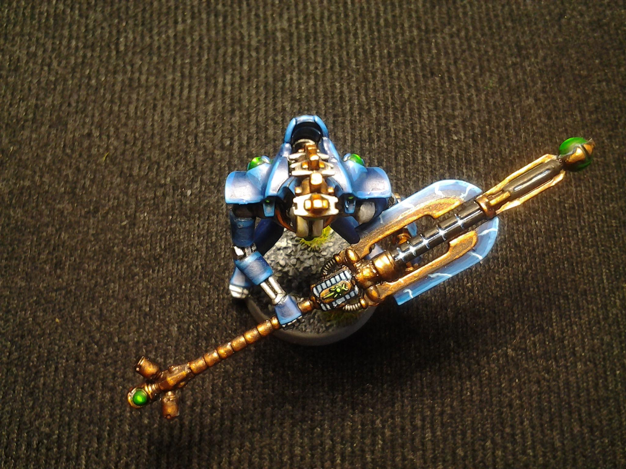 Blue Necron, Chronometron, Cryptek, Cryptek Conversion, Harbinger Of Eternity, Necrons, Warhammer 40,000