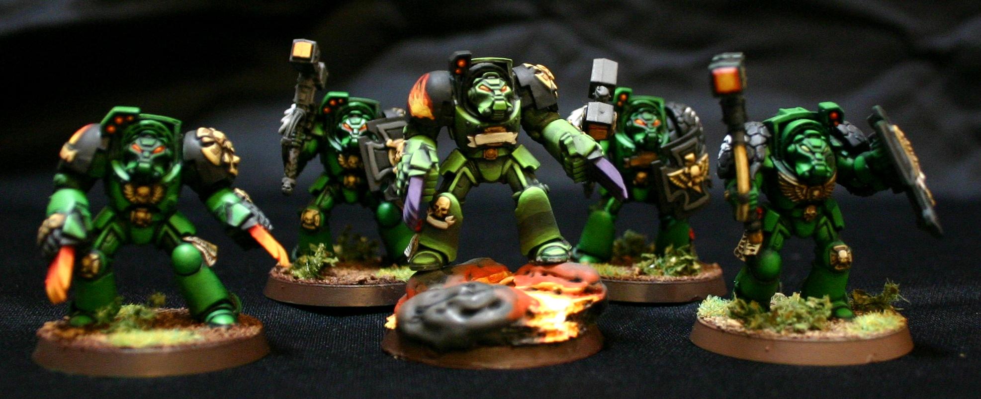 Assault, Salamanders, Space Marines, Terminator Armor, Warhammer 40,000