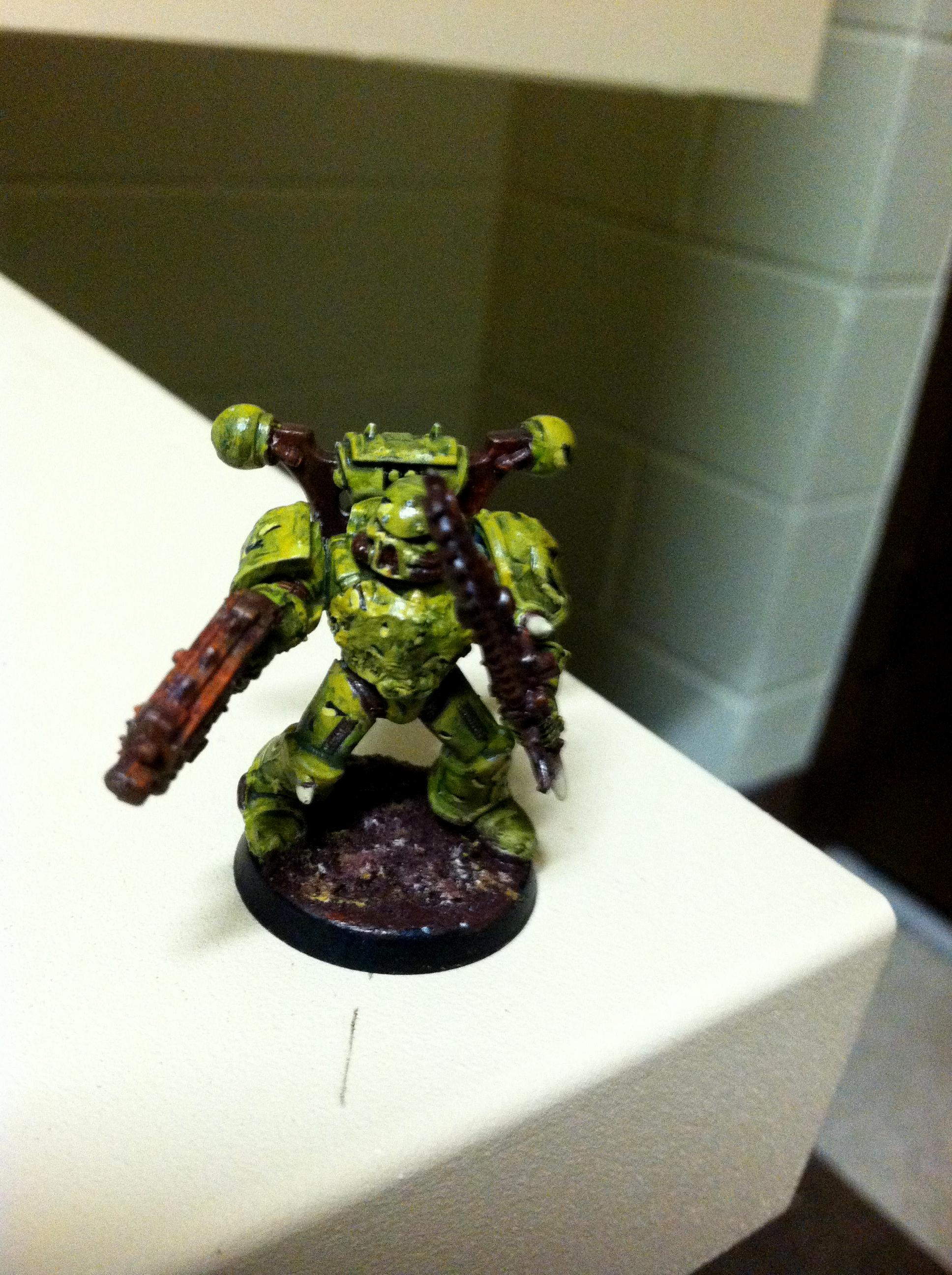 Chaos Space Marines, How Not To Paint A Space Marine, Painting Green, Plague Marines, Space Marines