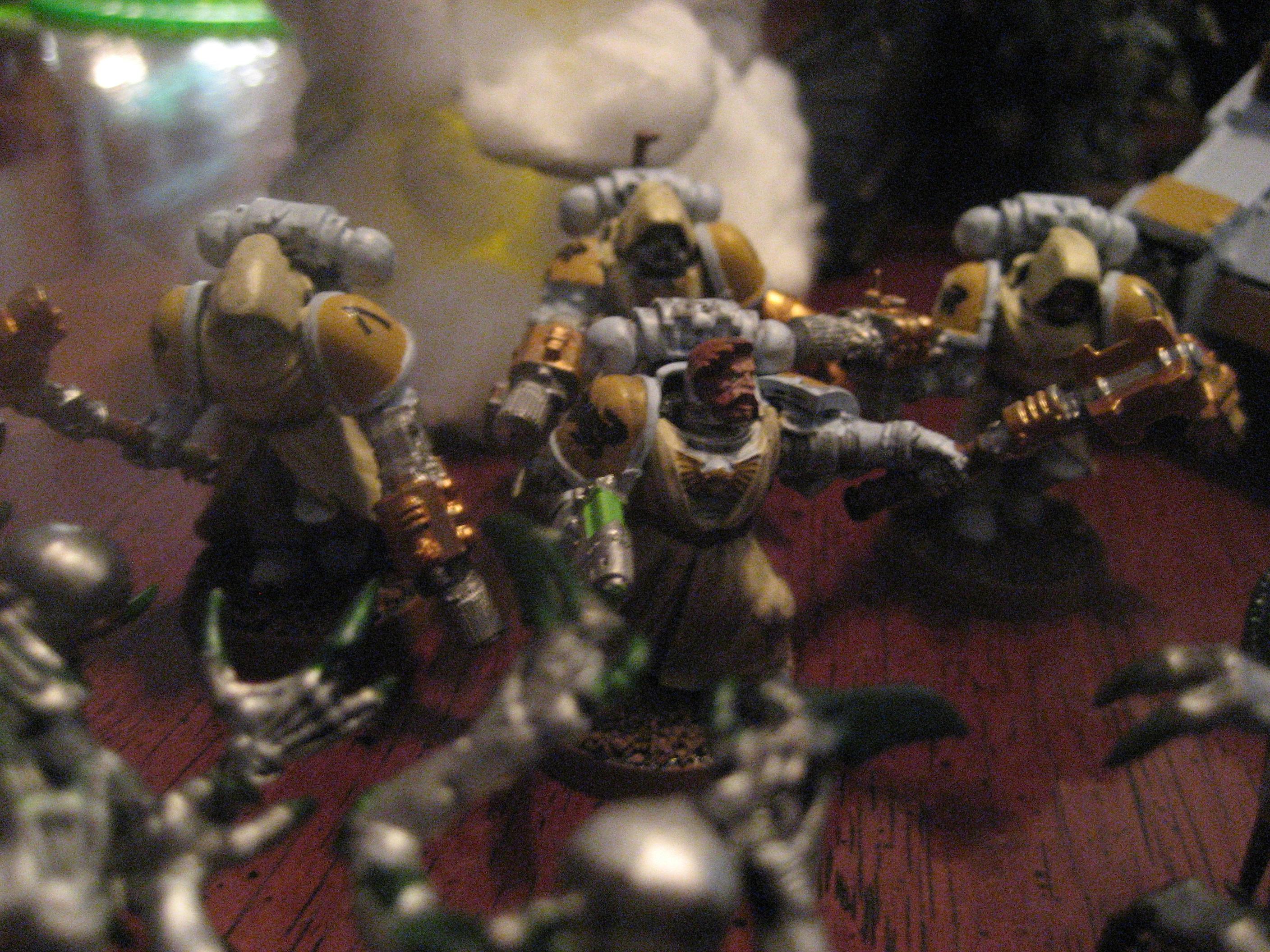 Wolf guard in power armor eating face