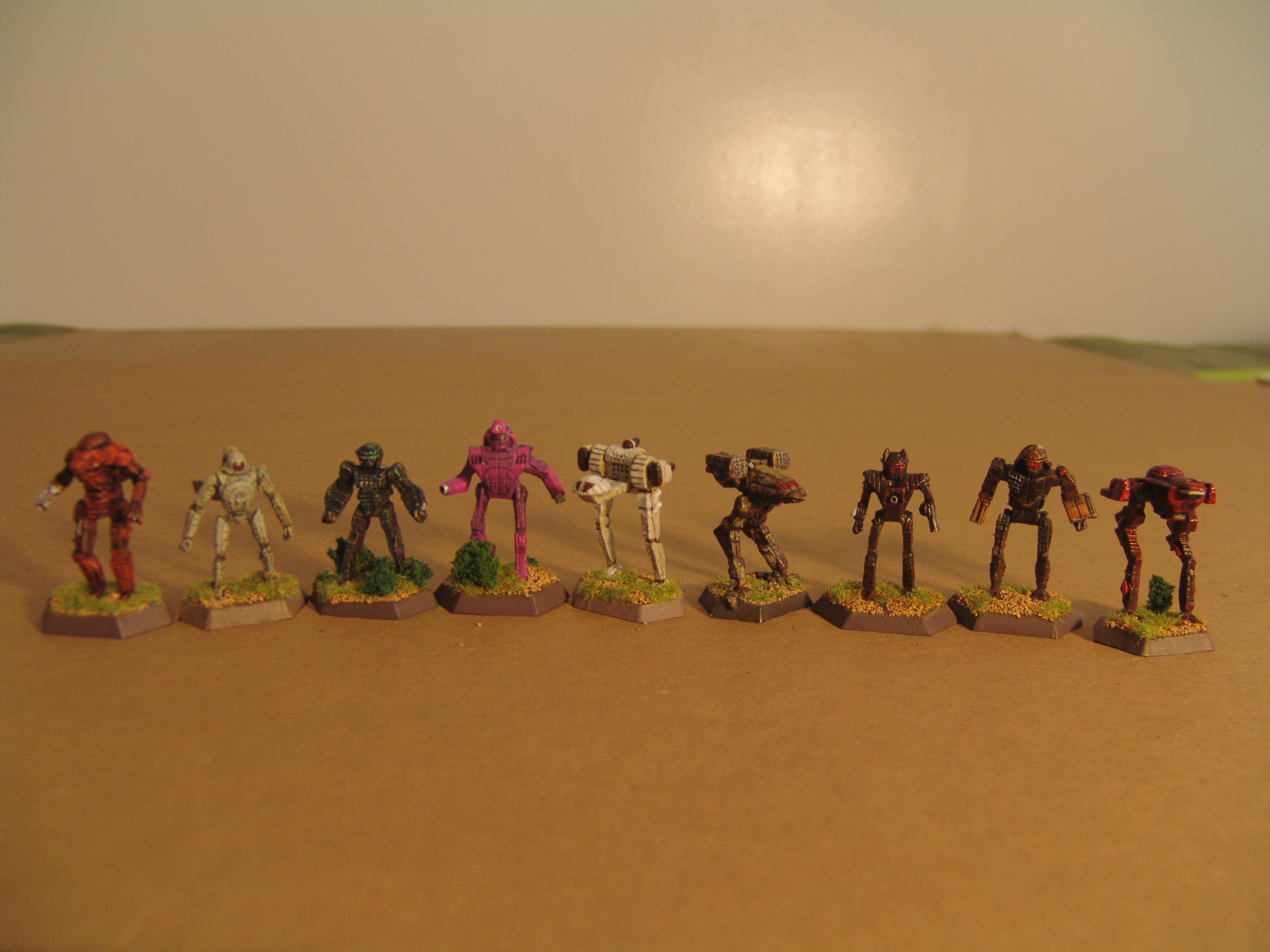 Classic Battletech, Drybrushing, Grassy Terrain, Inkwash, Mechwarrior, Miniatures