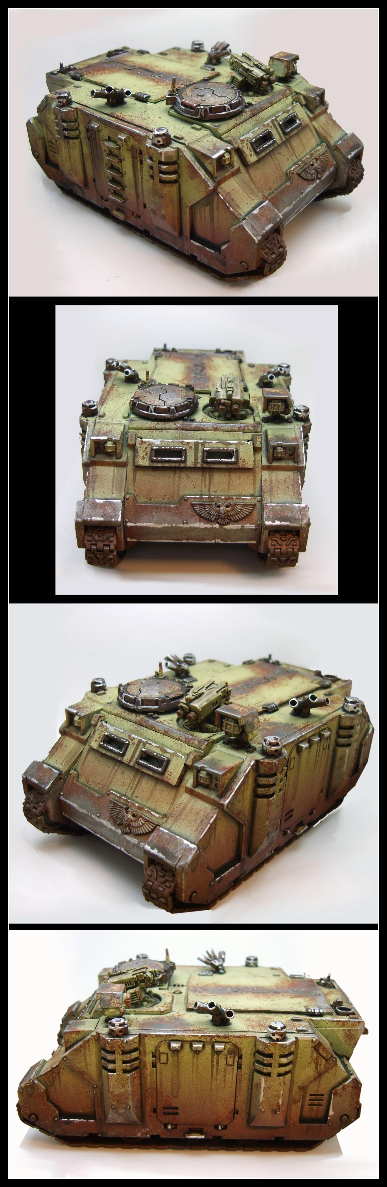 Nurgle, Rhino, Tank, Vehicle, Warhammer 40,000, Warhammer Fantasy, Weathered