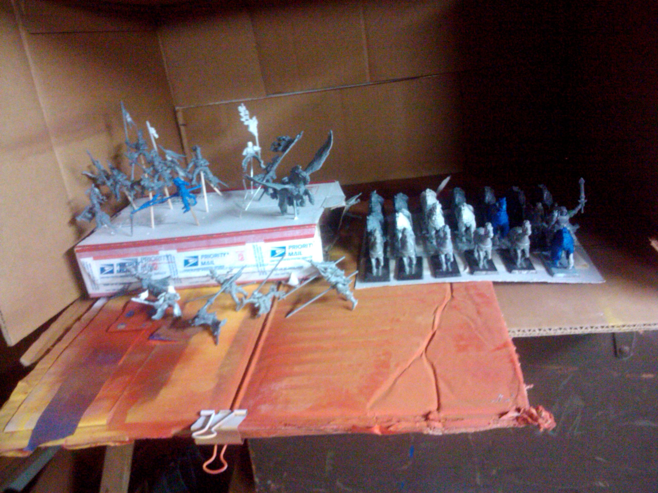 Archers, Bretonnians, Build, Grail, Hobby, Knights, Men At Arms, Painting, Peasant, Pegasus, Warhammer Fantasy, Wf