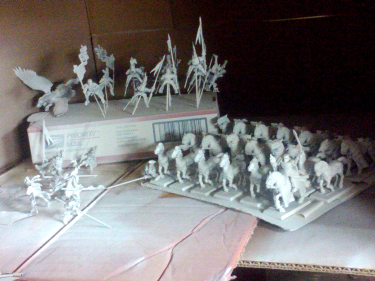 Archers, Bretonnians, Build, Grail, Hobby, Knights, Men At Arms, Painting, Peasant, Pegasus, Warhammer Fantasy, Wf