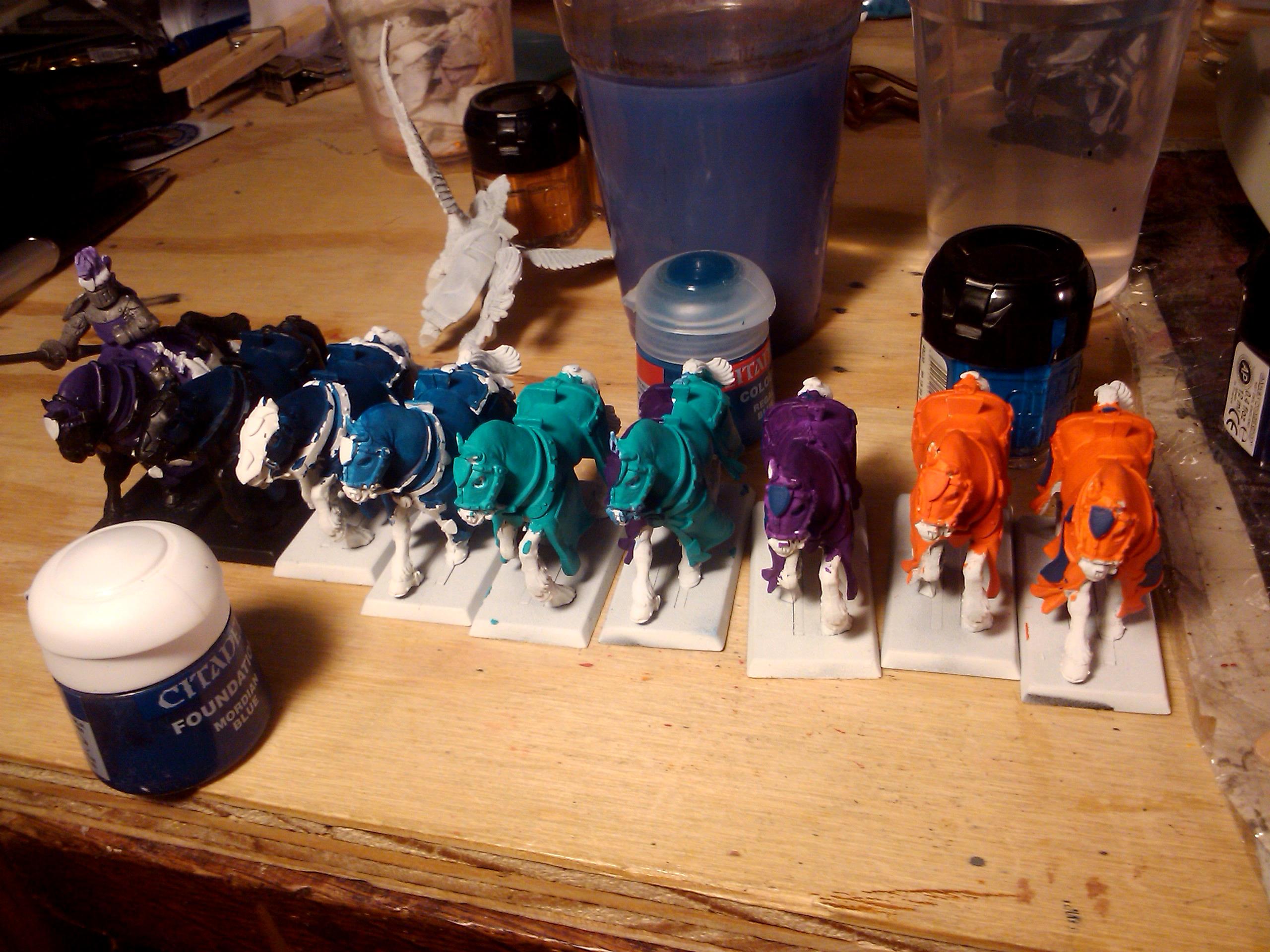 Archers, Bretonnians, Build, Grail, Hobby, Knights, Men At Arms, Painting, Peasant, Pegasus, Warhammer Fantasy, Wf