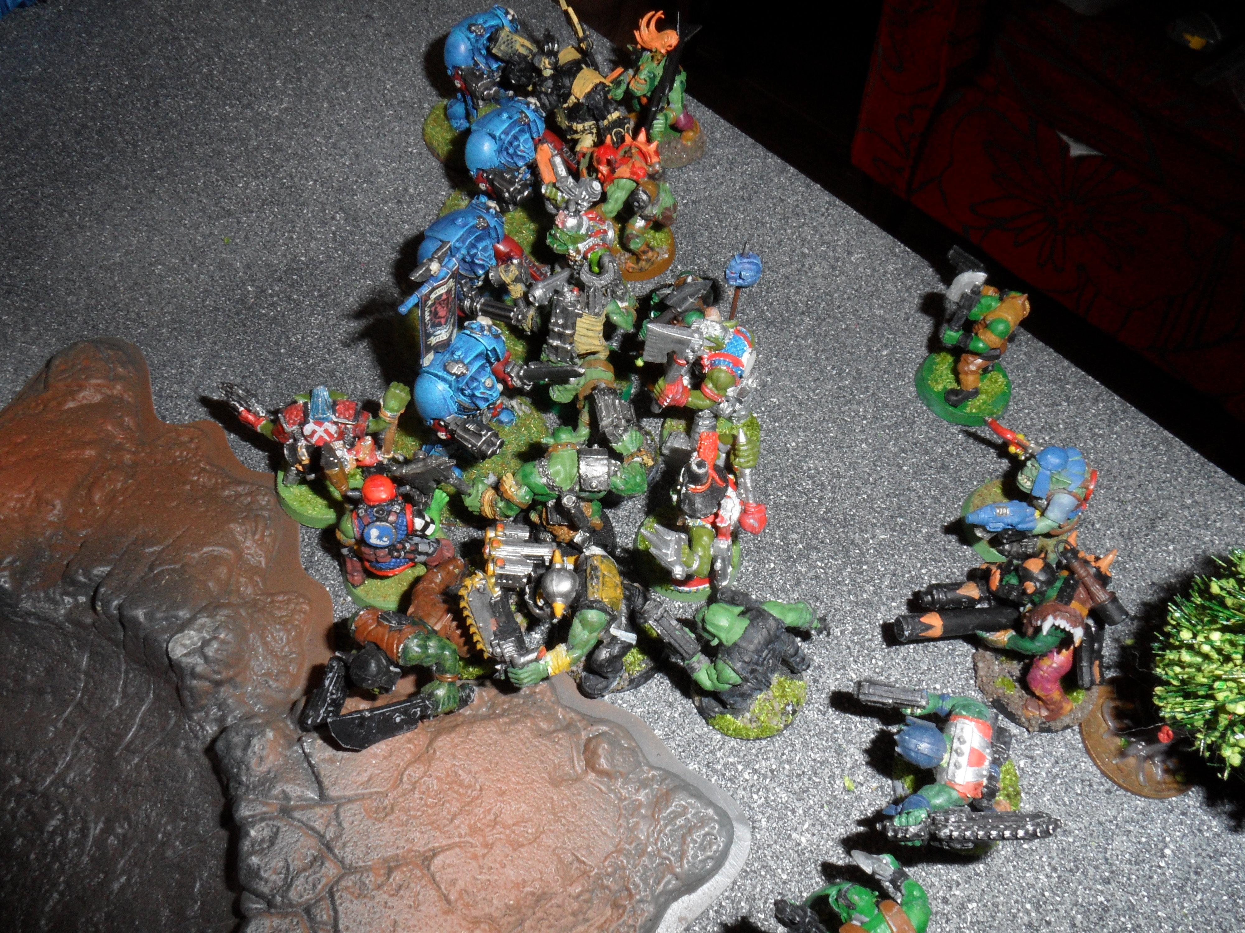 A hail of attacks slowly beat down the Terminators