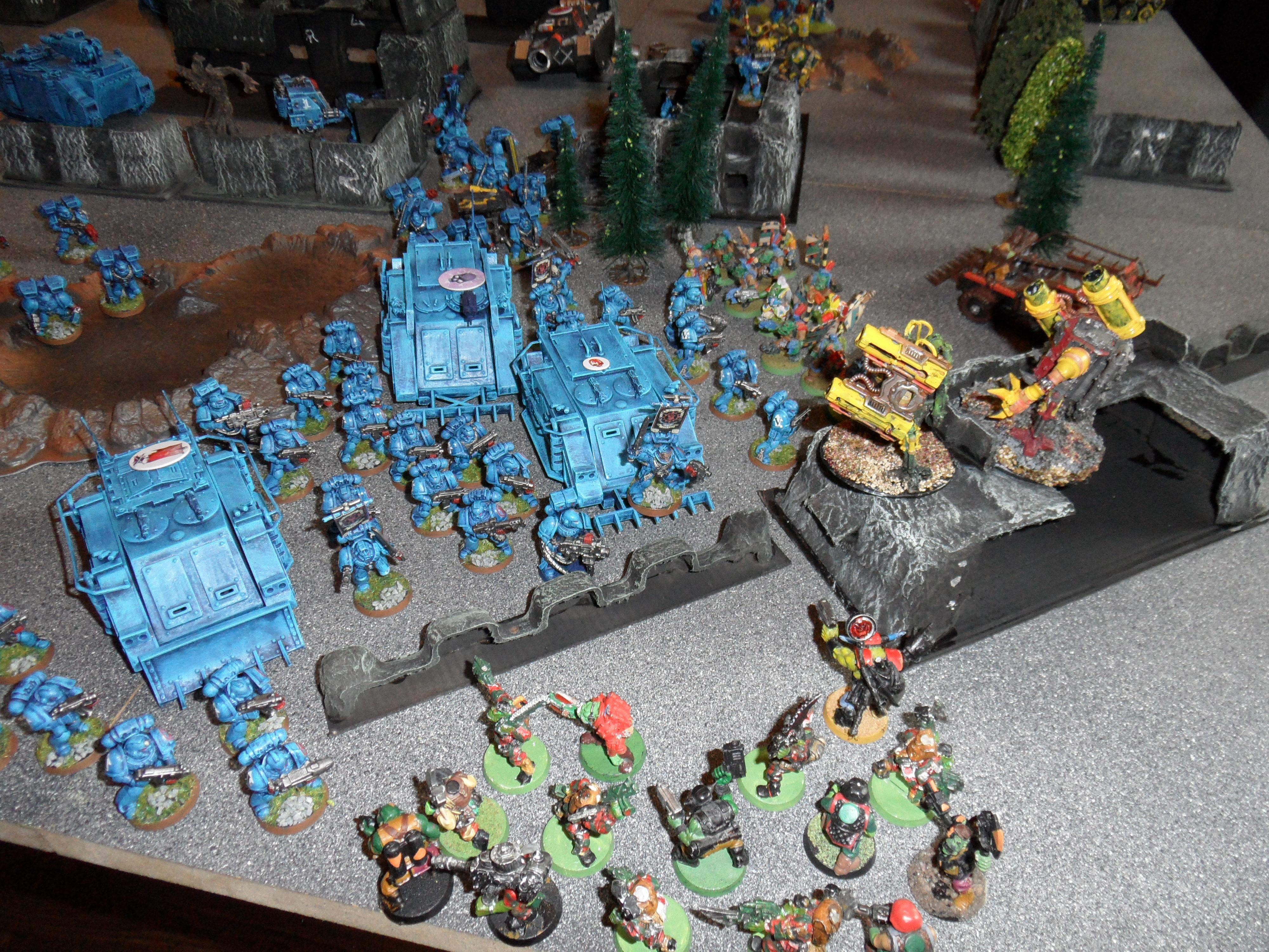 Tactical Marines advance for assault
