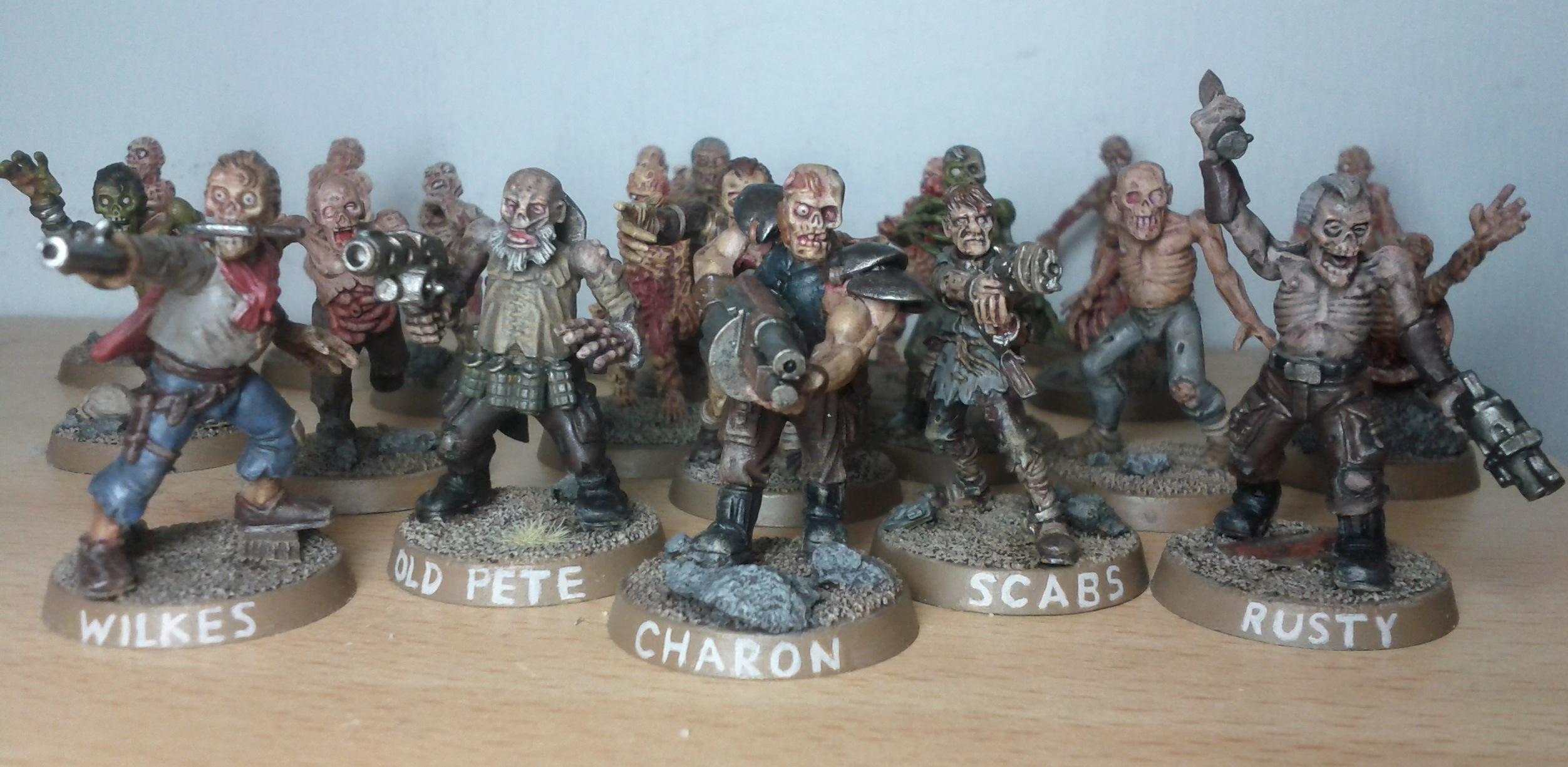 Charon, Eureka, Fallout, Ghoul, Kitbash, Pete, Rusty, Waseland, Wilkes, Zombie