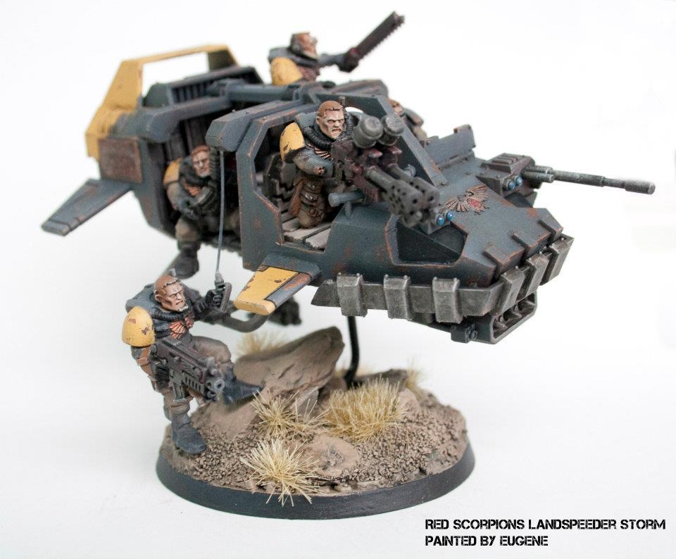 Land Speeder Storm, Red Scorpions, Scouts, Space Marines