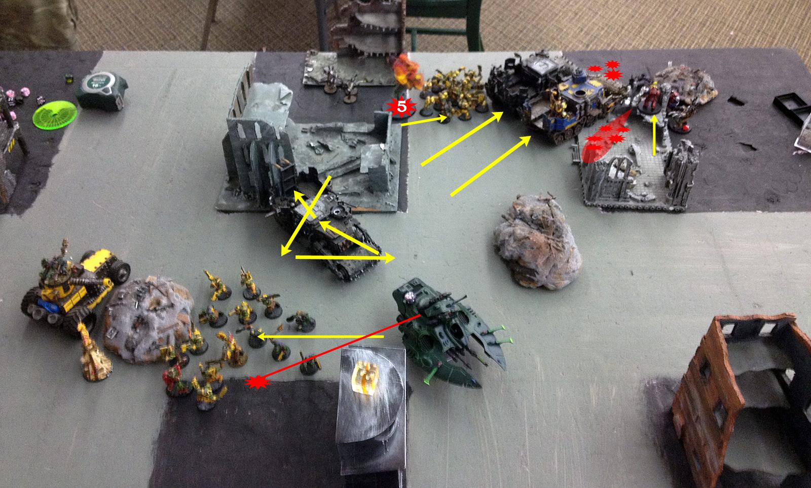 Battle Report, Eldar, Orks, Warhammer 40,000