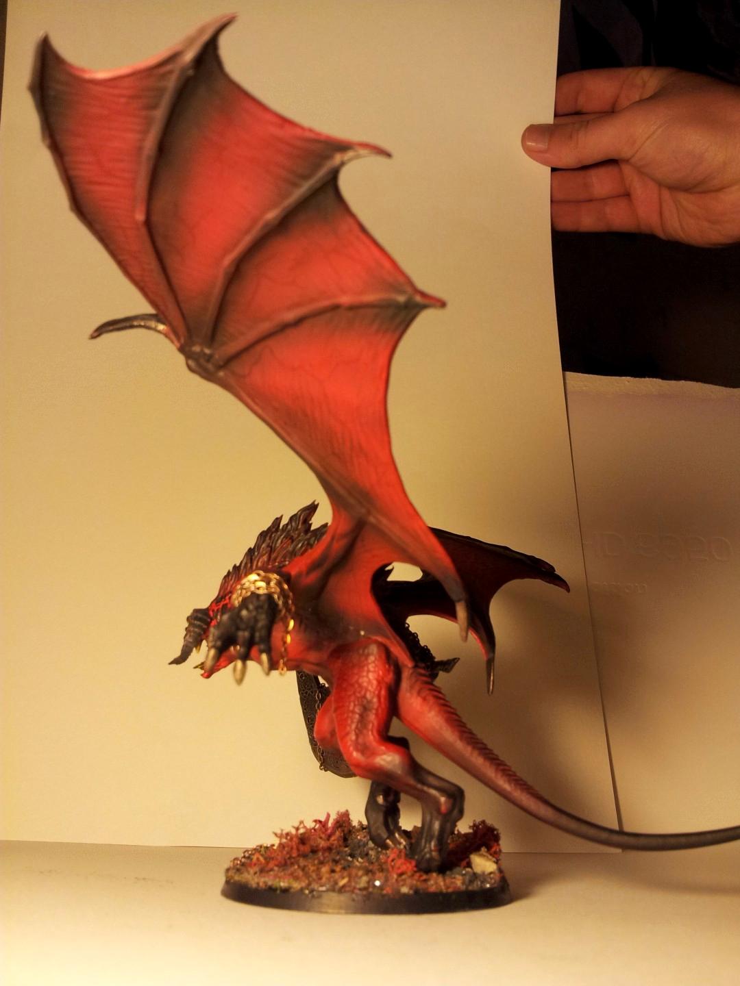 Balrog, Bloodthirster, Chaos, Chaos Daemons, Conversion, Daemons, Fire, Greater Daemon, Khorne, Object Source Lighting, Red