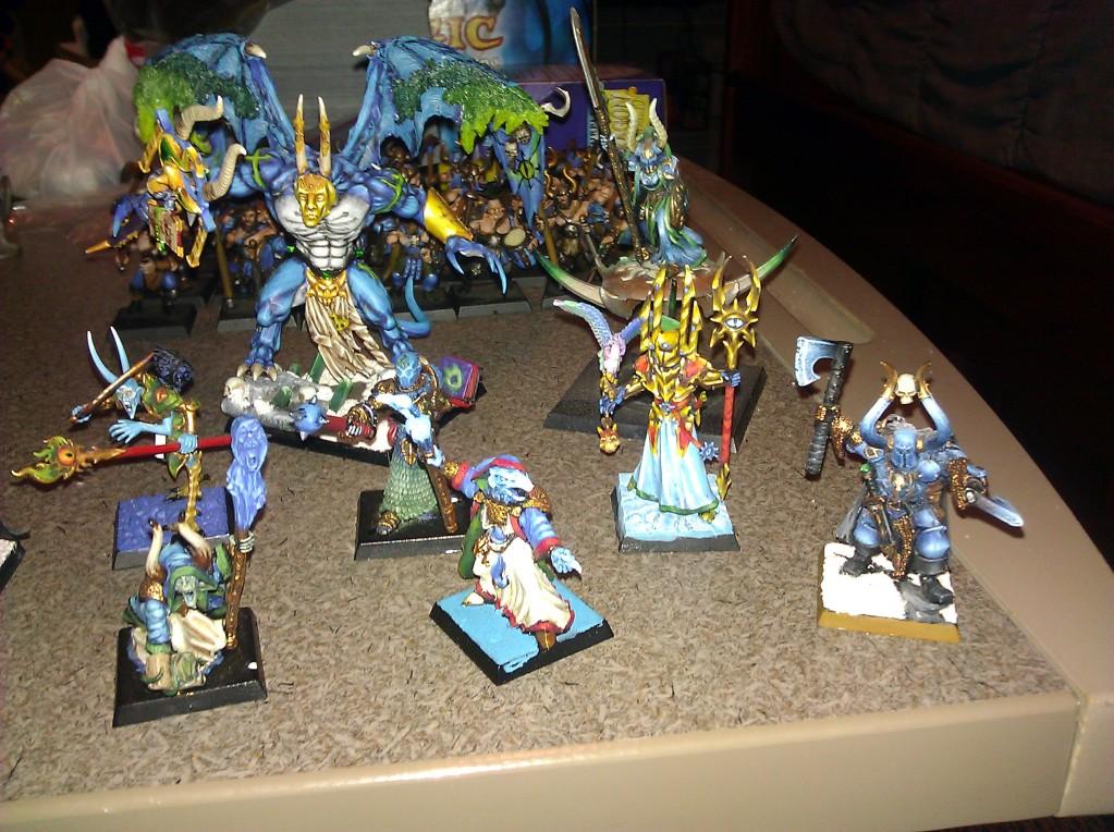 Blue, Chaos, Daemons, Disc Of Tzeentch, Sorcerer, Tzeentch, Warhammer Fantasy, Warriors Of Chaos