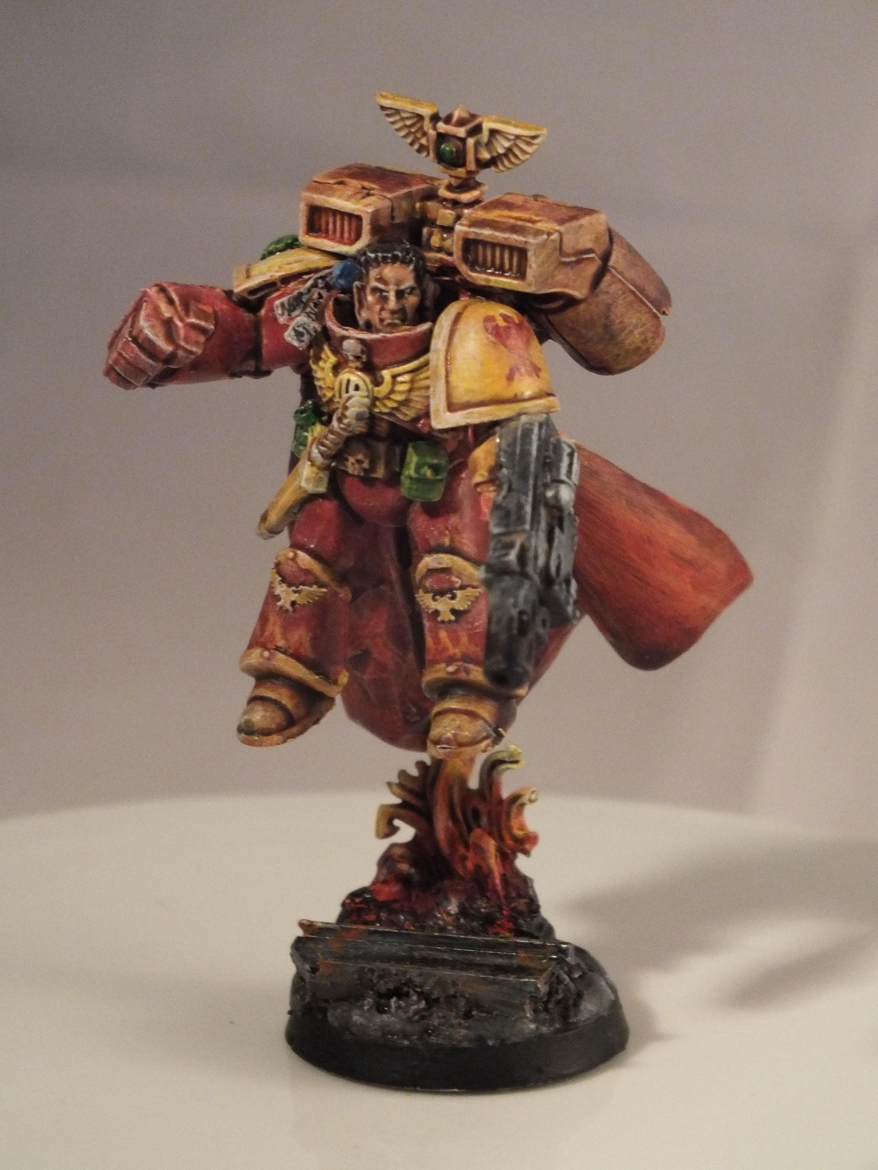 Assault Marines, Captain, Fire Hawk, Meltagun, Power Fist, Space Marines
