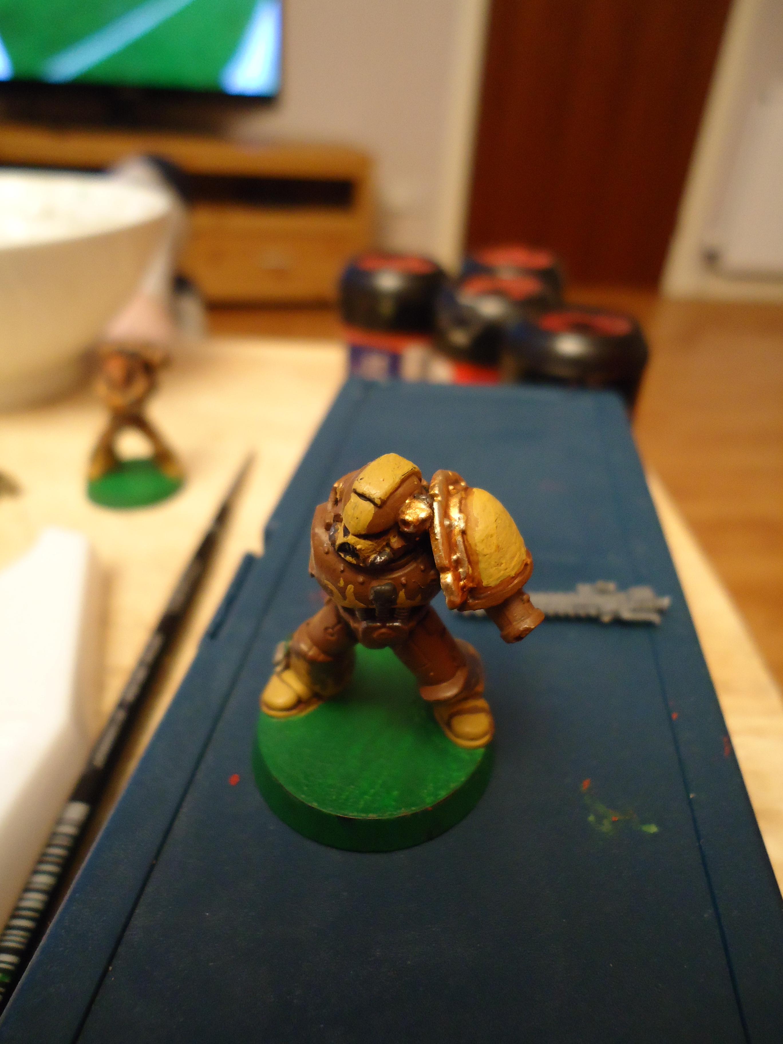 Shining gold, then3:1-2:1-1:1 Shining Gold:Burnished Gold. Pure Burnished Gold, then 1:1 Burnished Gold:Mithril Silver