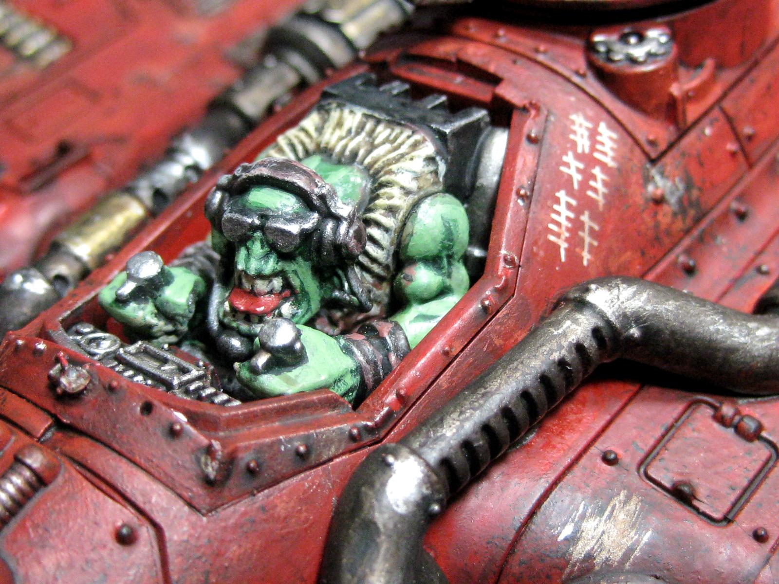 Closeup, Dakkajet, Orks, Pilot