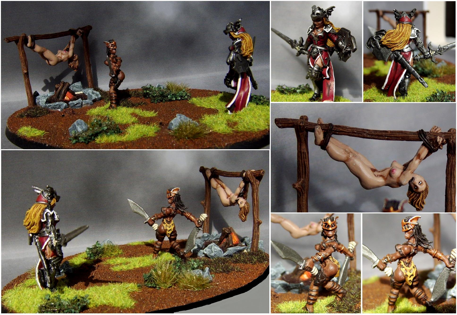 Captive, Diorama, Elves, Female, Nsfw, Reaper, Reaper Miniatures, Scenic, Sexy