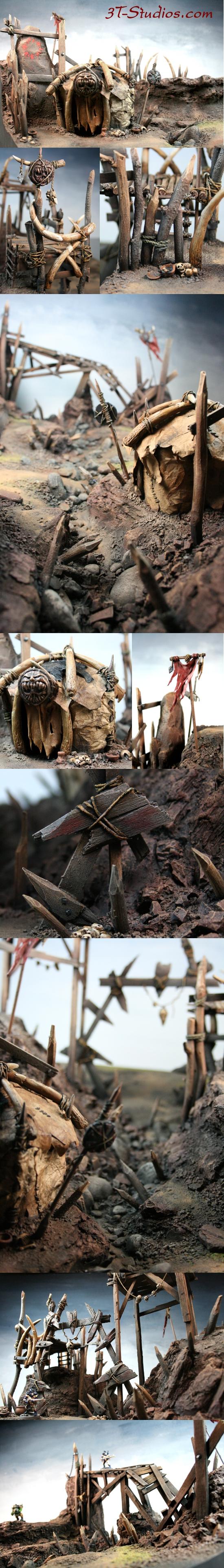 3t, Board, Display, Hut, Kingdoms, Maw, Ogres, Primitive, Scratch Build, Terrain, Tusk