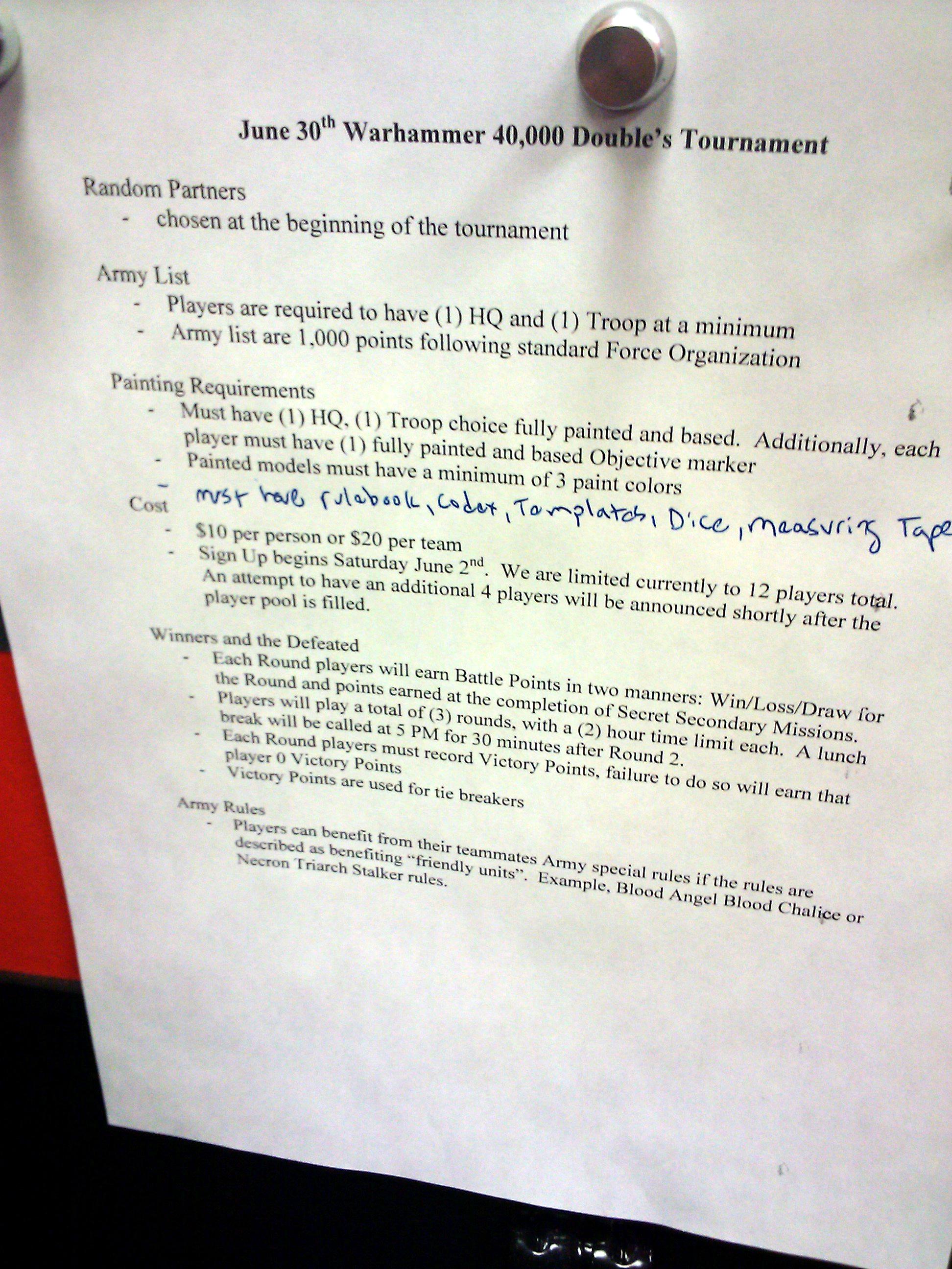 Tournament Rule Set