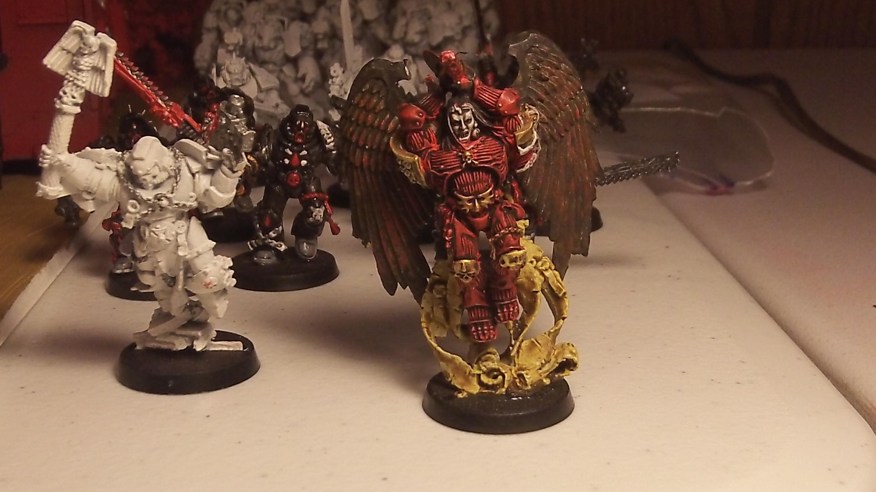 Astorath and DC behind him, unpainted chaplain next