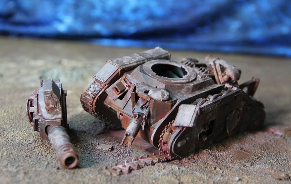 Destroyed, Leman Russ, Terrain, Warhammer 40,000, Wreck