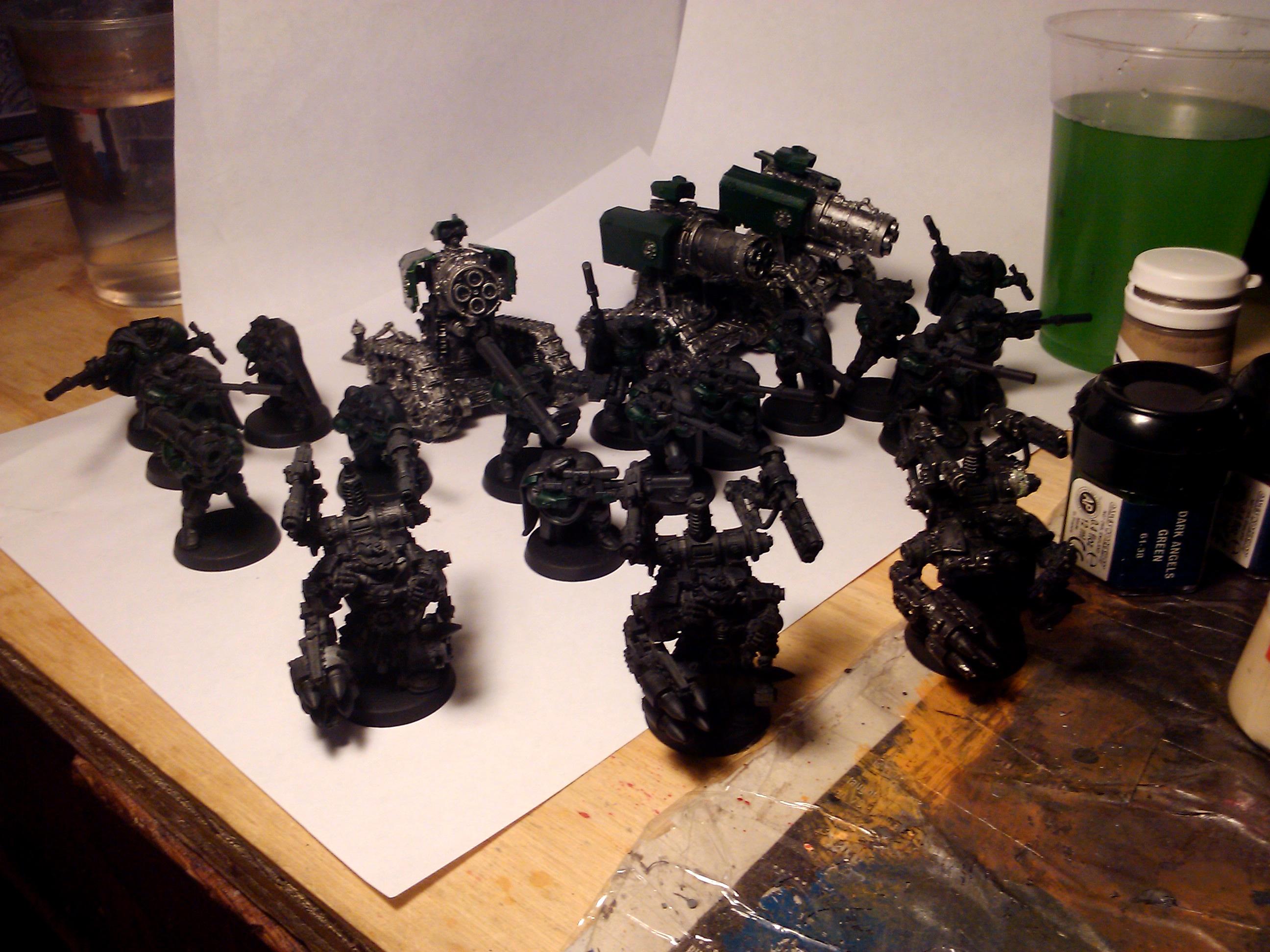 Commission, Dark Angels, Games Workshop, Painting, Scouts, Space Marines, Techmarine, Thunderfire, Warhammer 40,000