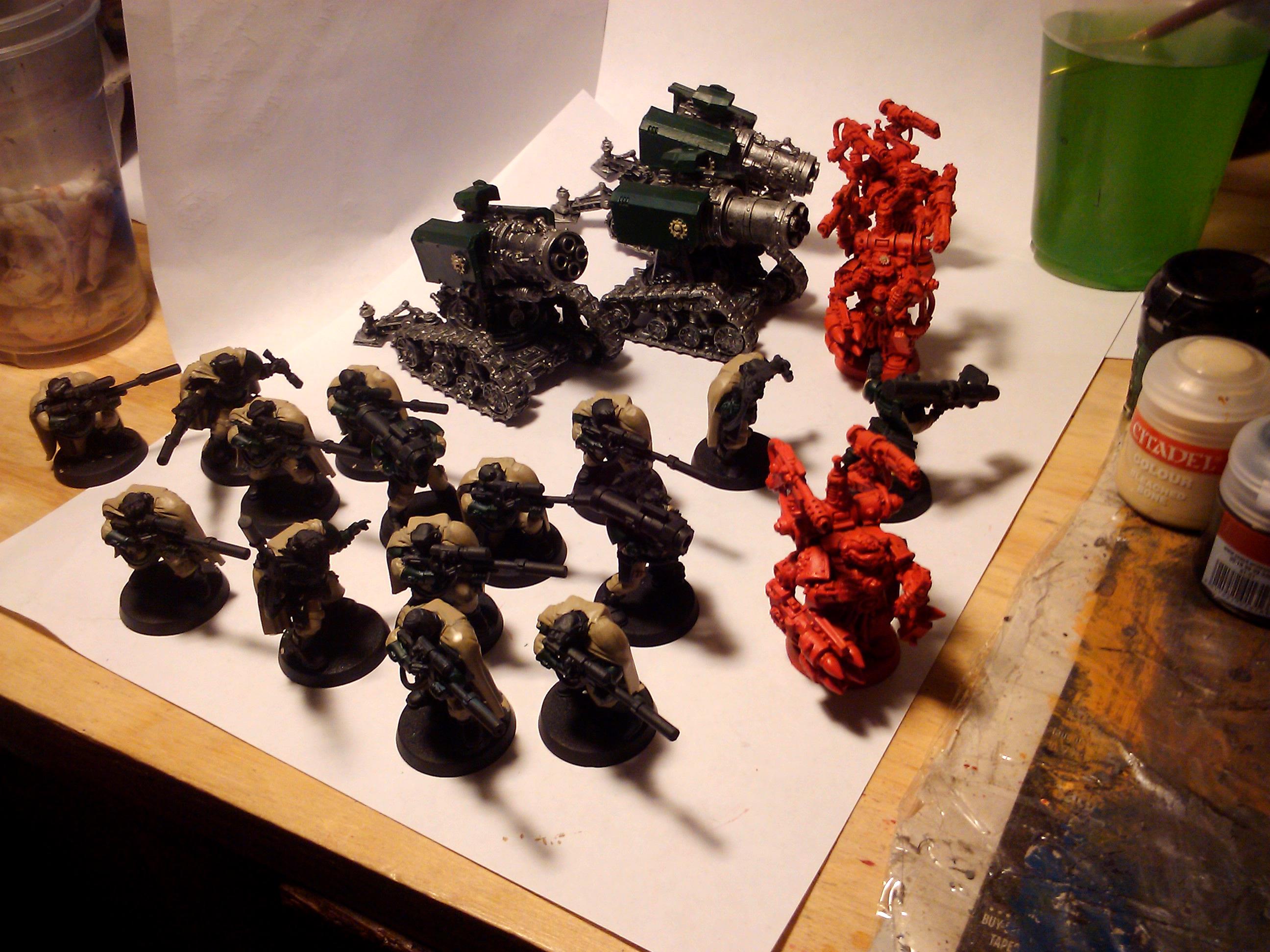 Commission, Dark Angels, Games Workshop, Painting, Scouts, Space Marines, Techmarine, Thunderfire, Warhammer 40,000