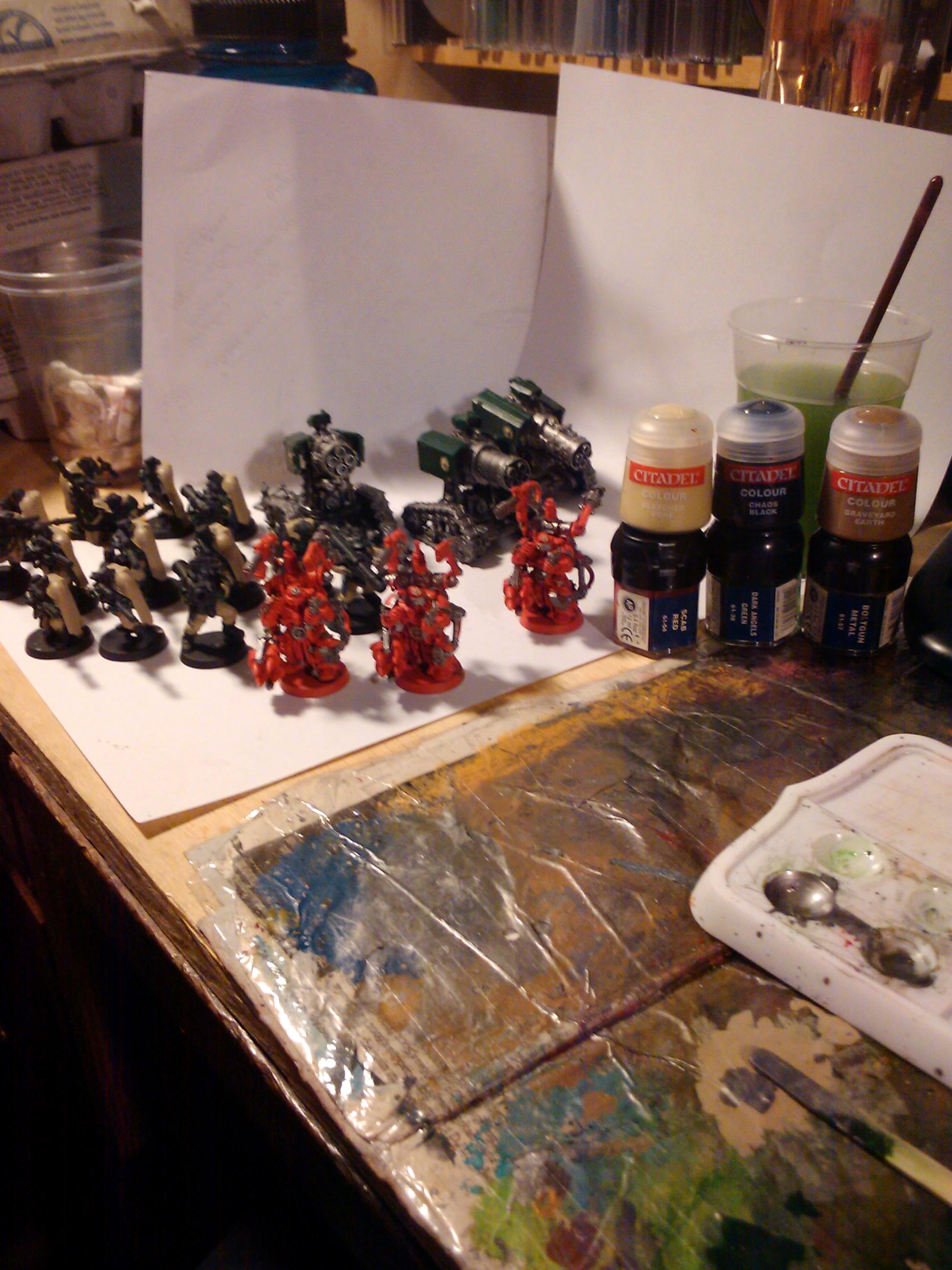 Commission, Dark Angels, Games Workshop, Painting, Scouts, Space Marines, Techmarine, Thunderfire, Warhammer 40,000