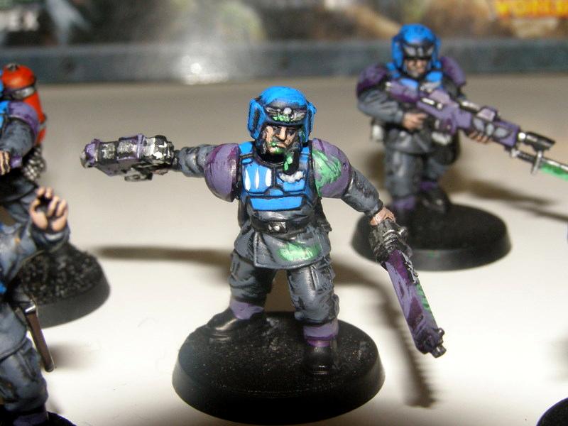 Bolt Pistol, Cadians, Chainsword, Flamer, Guardsmen, Imperial Guard, Lasgun, Warhammer 40,000