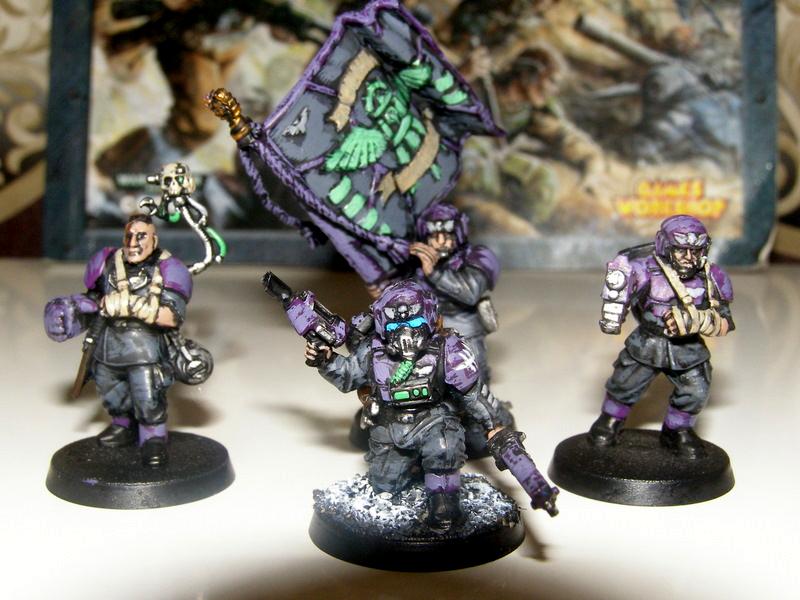 Bolt Pistol, Cadians, Guardsmen, Imperial Guard, Lasgun, Laspistol, Power Fist, Standard Bearer, Veteran, Warhammer 40,000