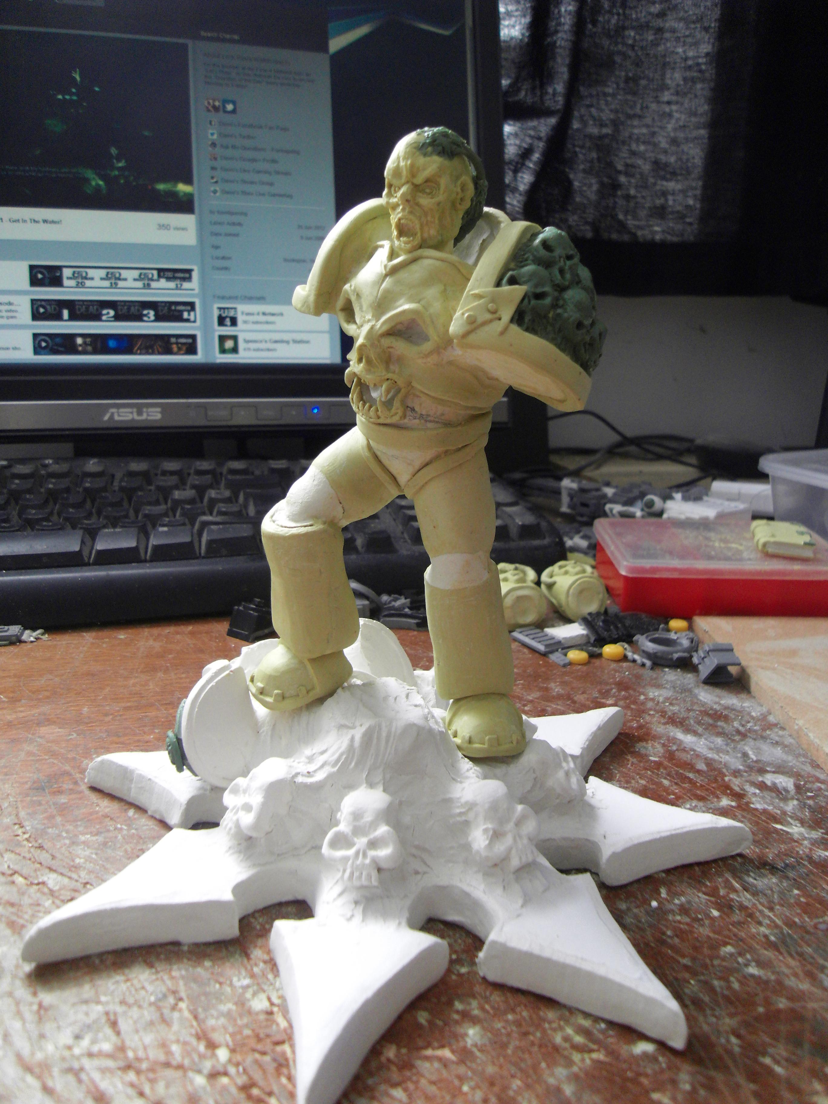Chaos, Chaos Space Marines, Chaos Undivided, Lord, Sculpting, Sculpture, Space Marines, Statue, Terrain, Warhammer 40,000, Warhammer Fantasy