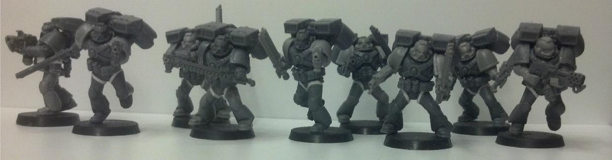 Assault Squad, Space Marines, Tall Scale, True Scale
