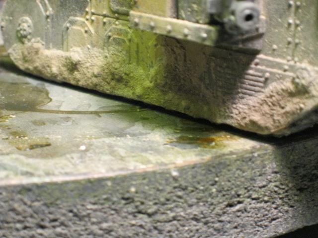 I then added a caked up concrete near the treds