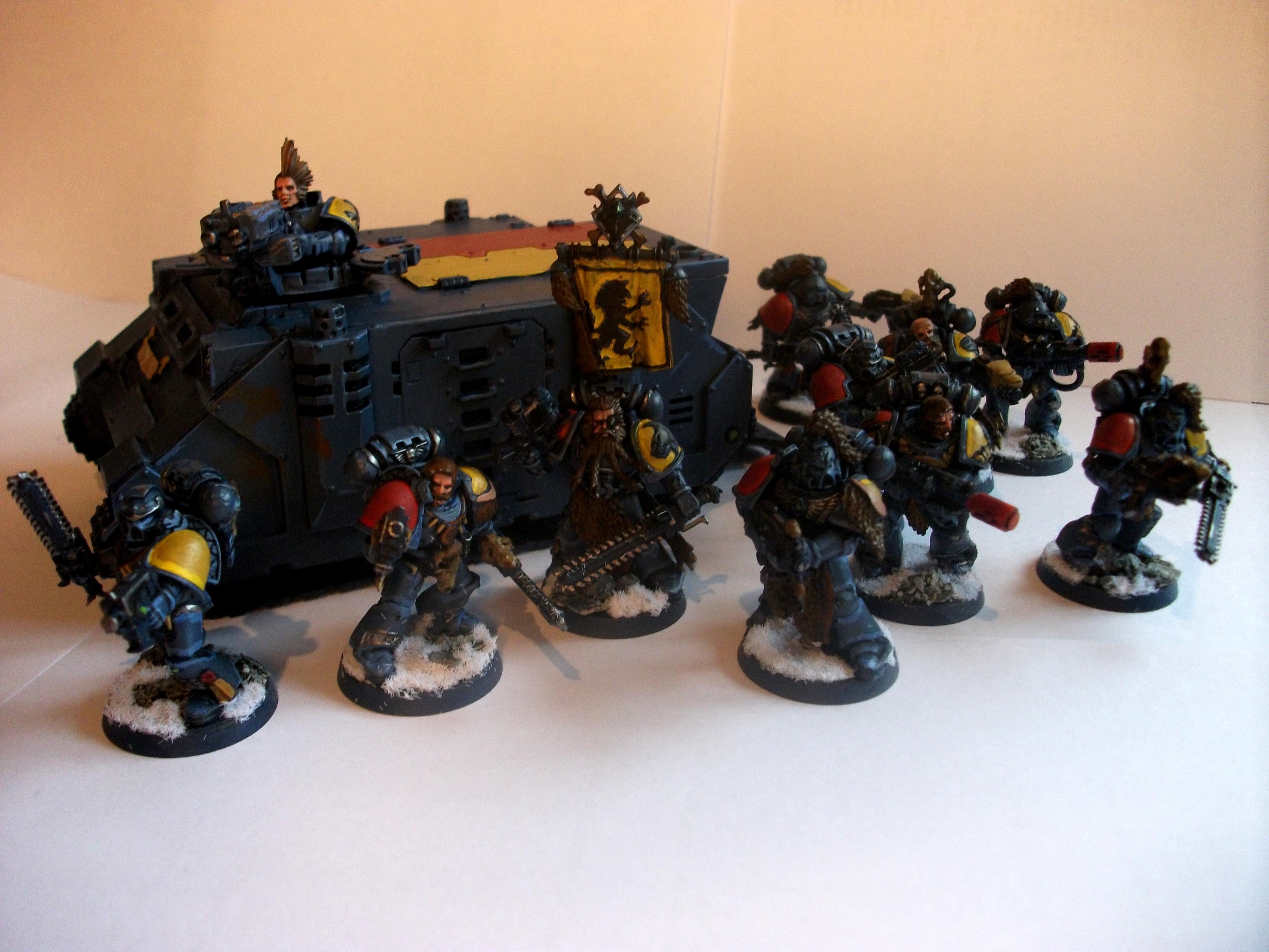 Grey Hunters, Rhino, Snow, Space Wolves, Warhammer 40,000, Warhammer Fantasy