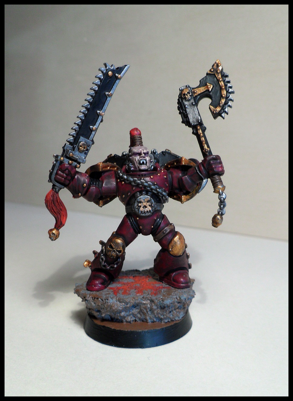 Berzerker, Black, Champion, Chaos, Khorne, Legion, Space, Space Marines